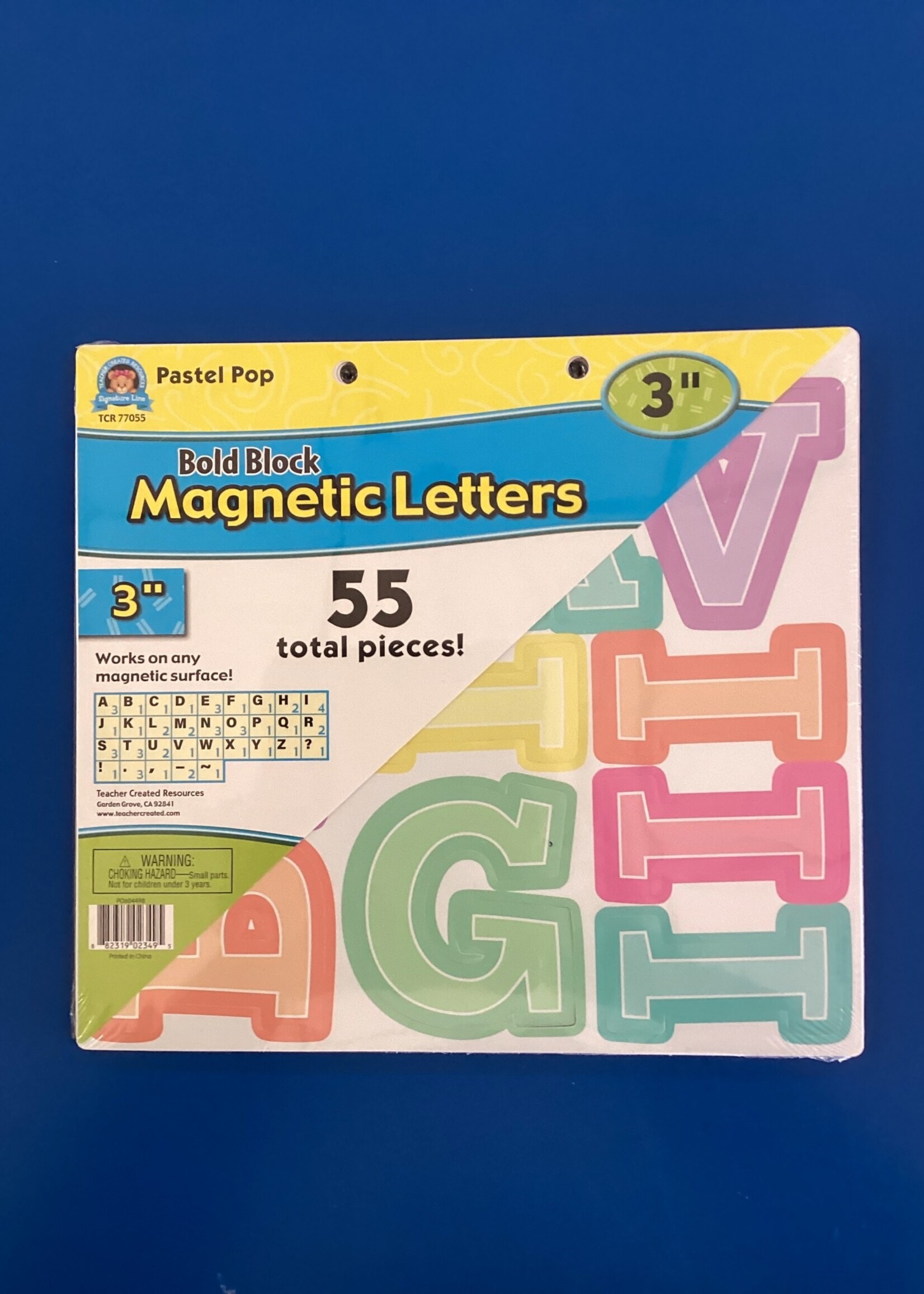 Pastel Pop Magnetic Letters 3" 55pc