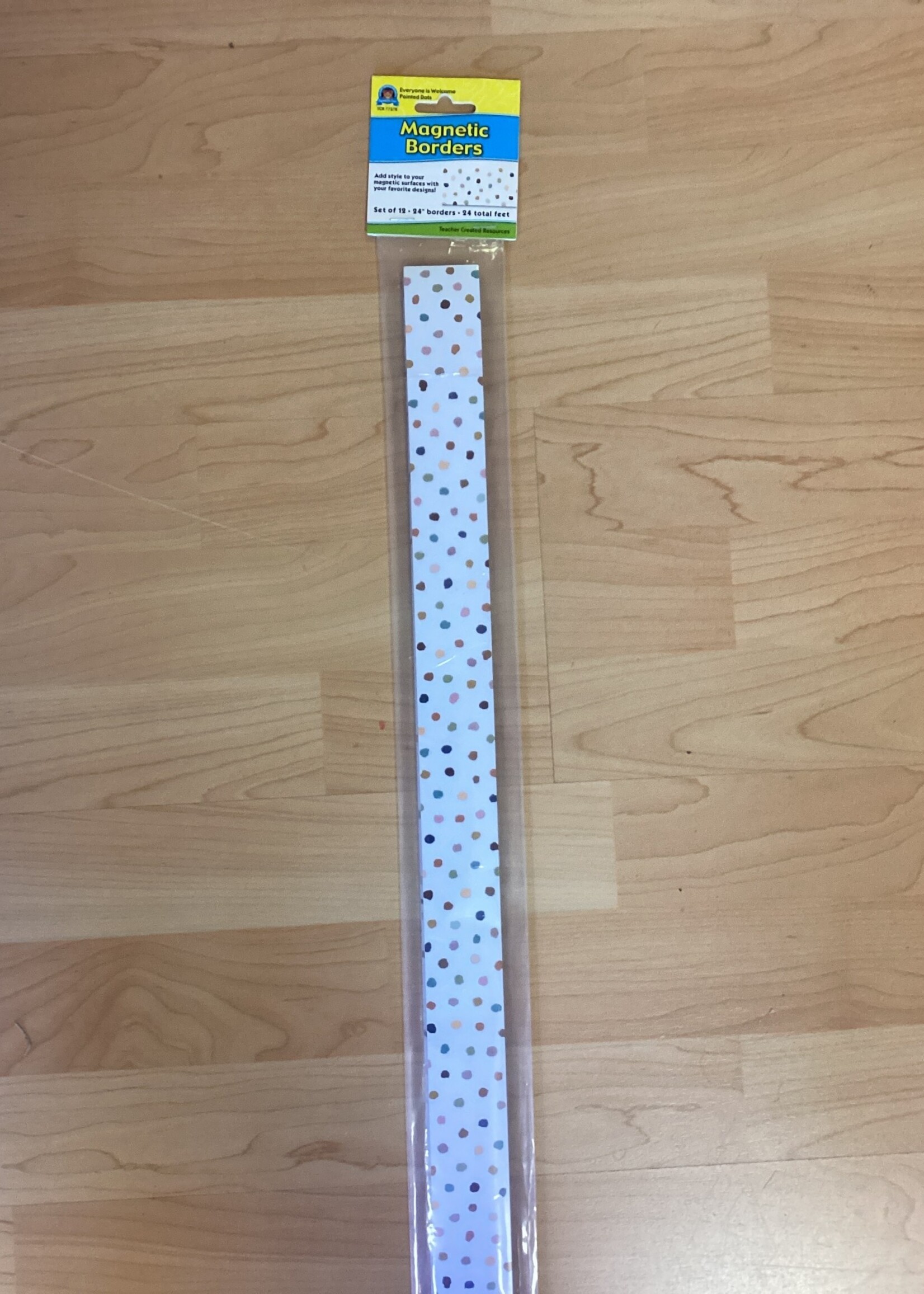Everyone is Welcome Painted Dots Magnetic Border 24'