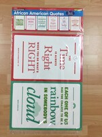 Inspirational African  American Quotes Bulletin Board Set