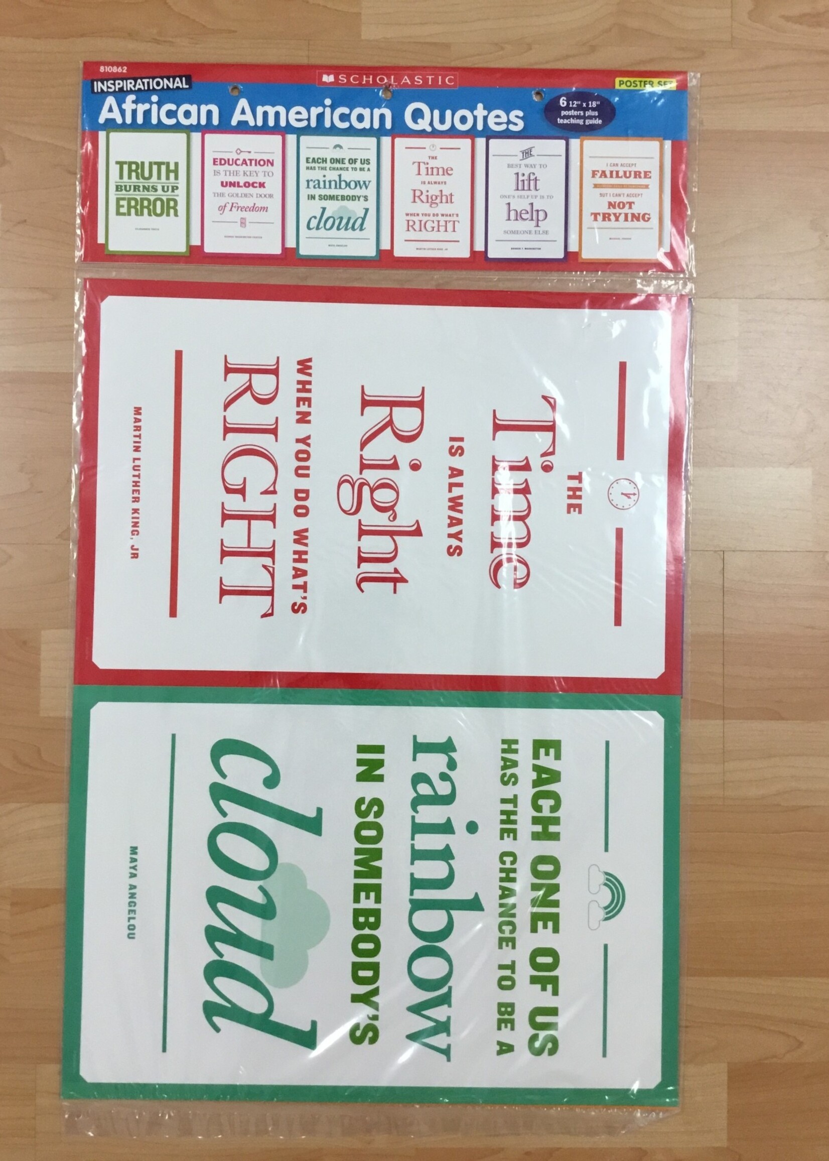 Inspirational African  American Quotes Bulletin Board Set