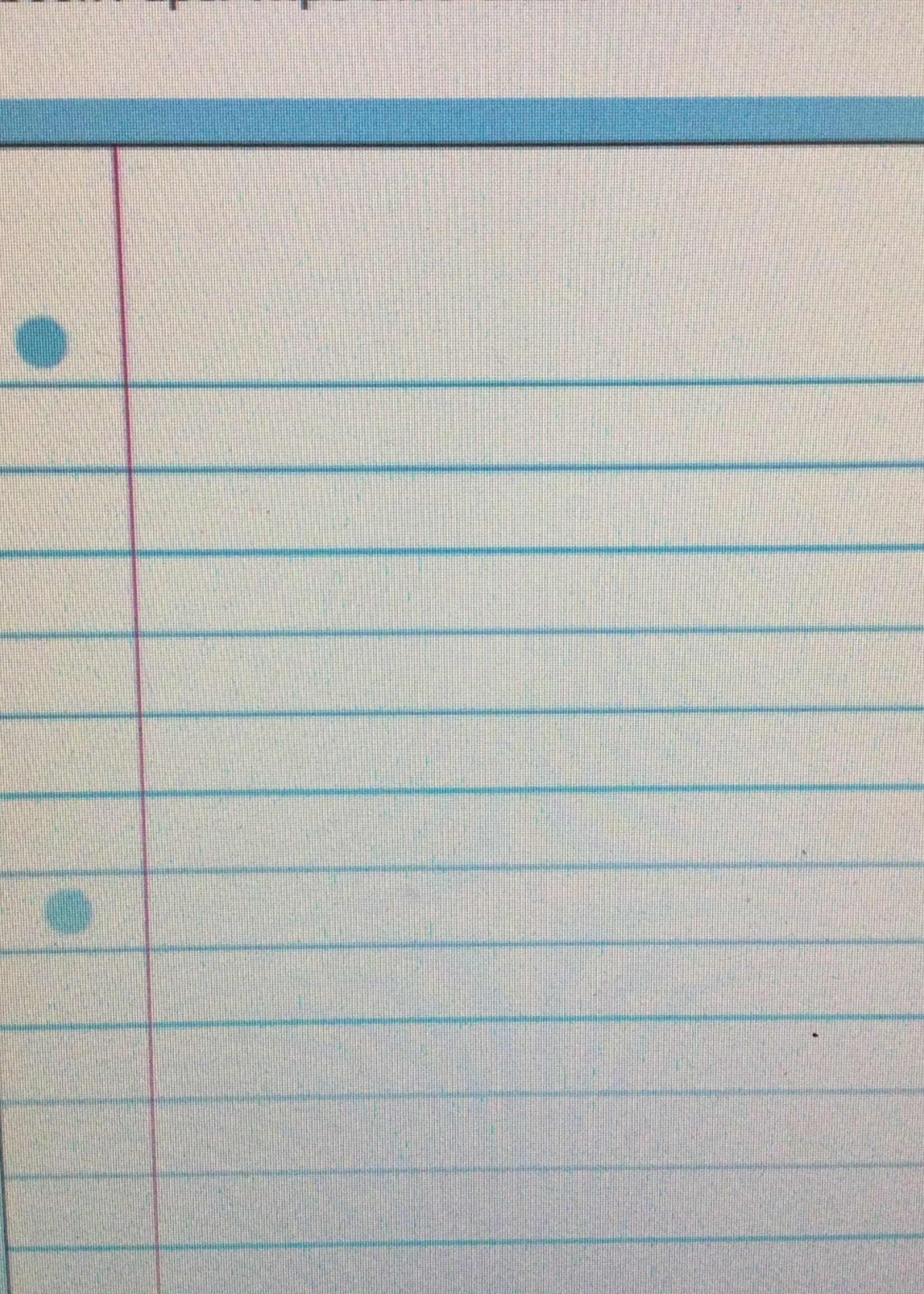Notebook Paper Wipe-Off Chart