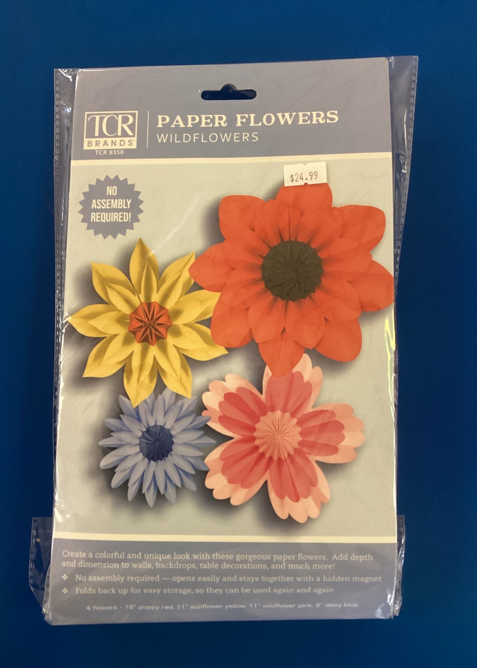 Wildflowers Paper Flowers 4pc