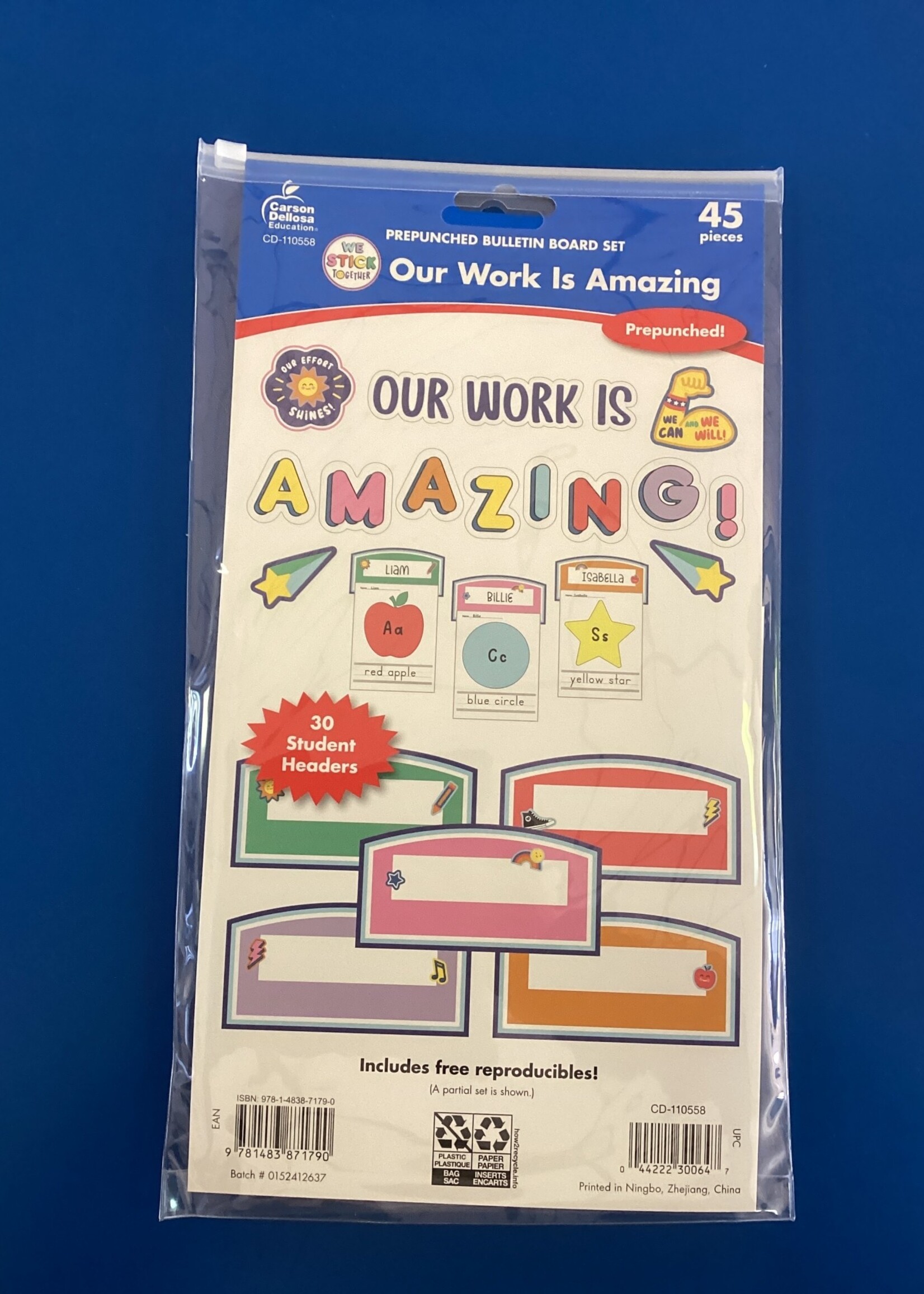 We Stick Together Our Work is Amazing Prepunched Bulletin Board