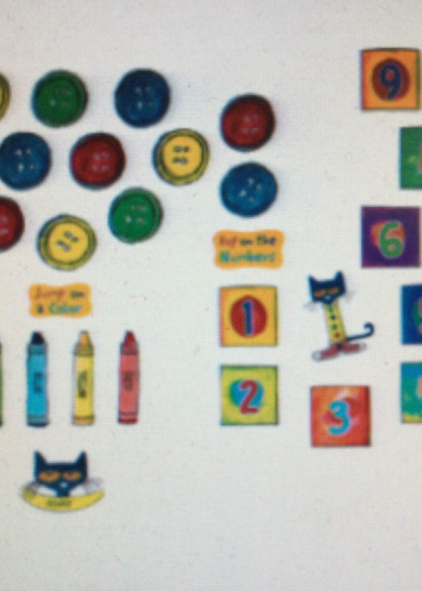 Pete the Cat Number and Colors Sensory Path