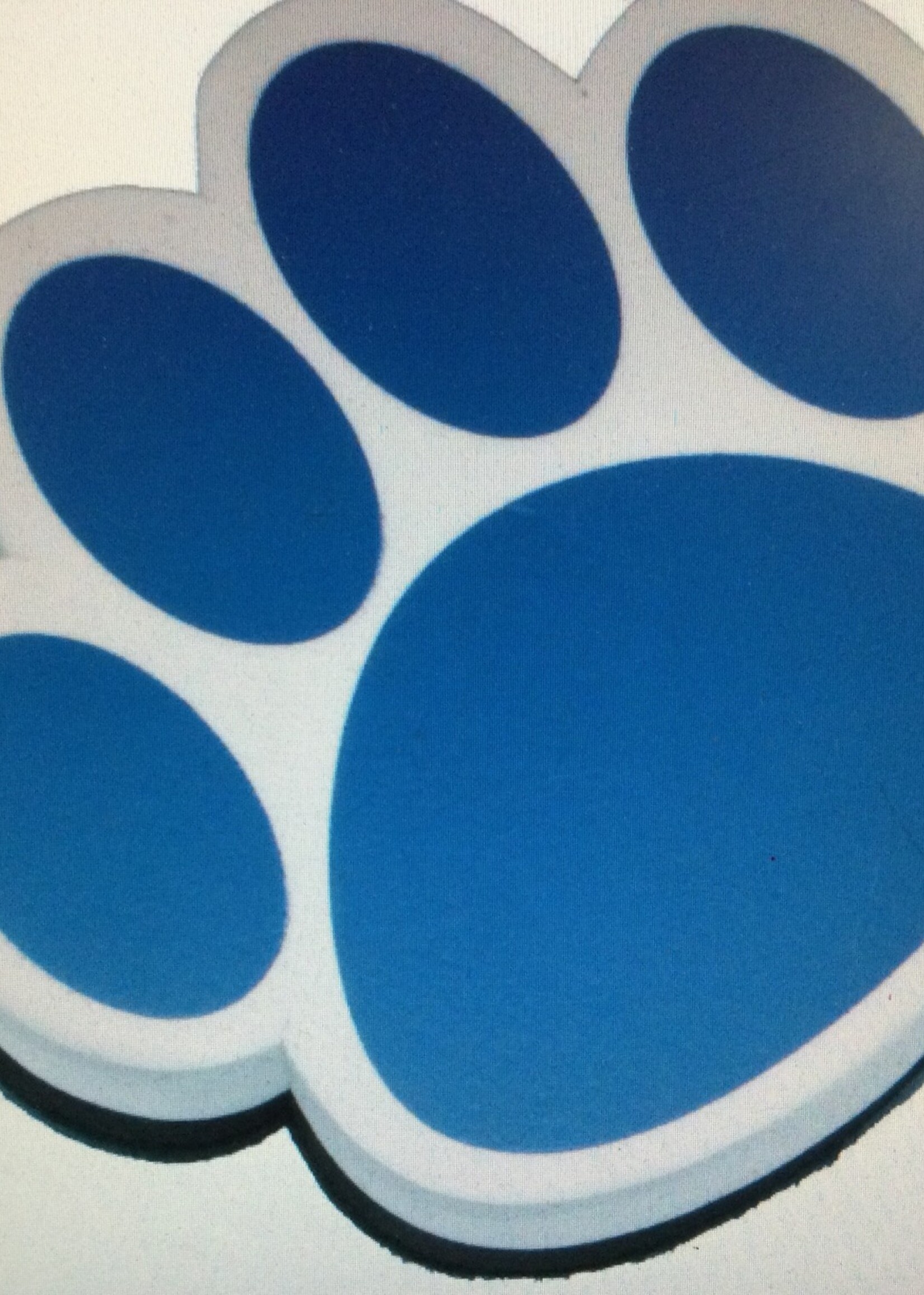 Blue Paw Print Magnetic Eraser