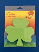 Asst Green Shamrock Cutouts 31pc