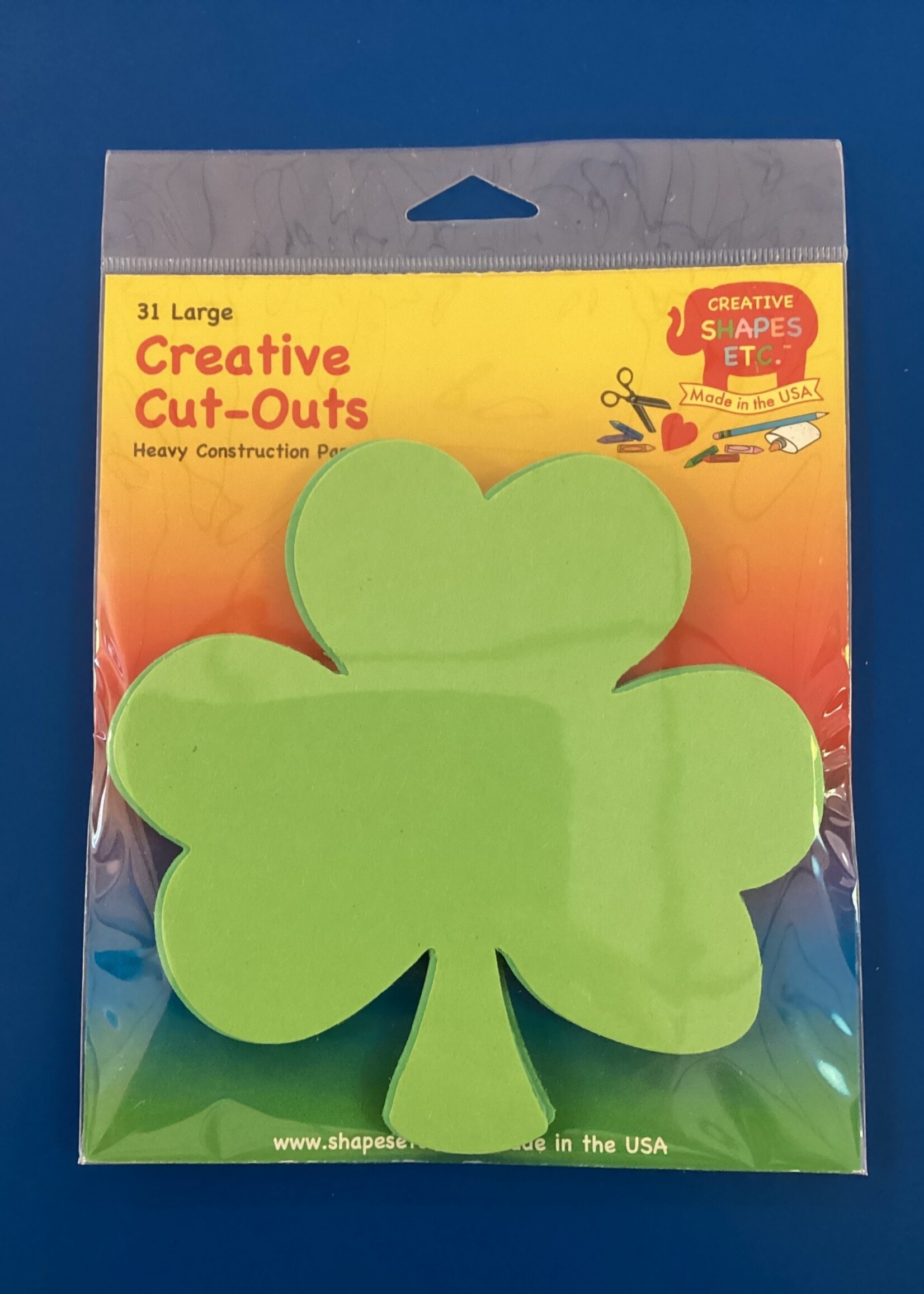 Asst Green Shamrock Cutouts 31pc