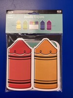 Doodle Crayons Cutouts 54pc