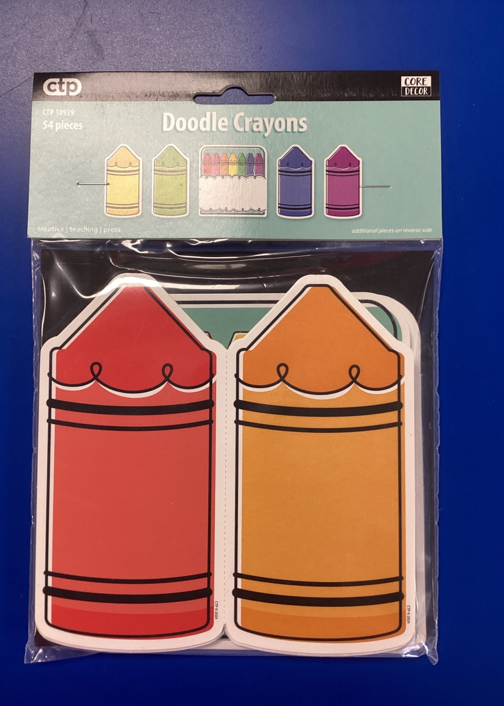 Doodle Crayons Cutouts 54pc