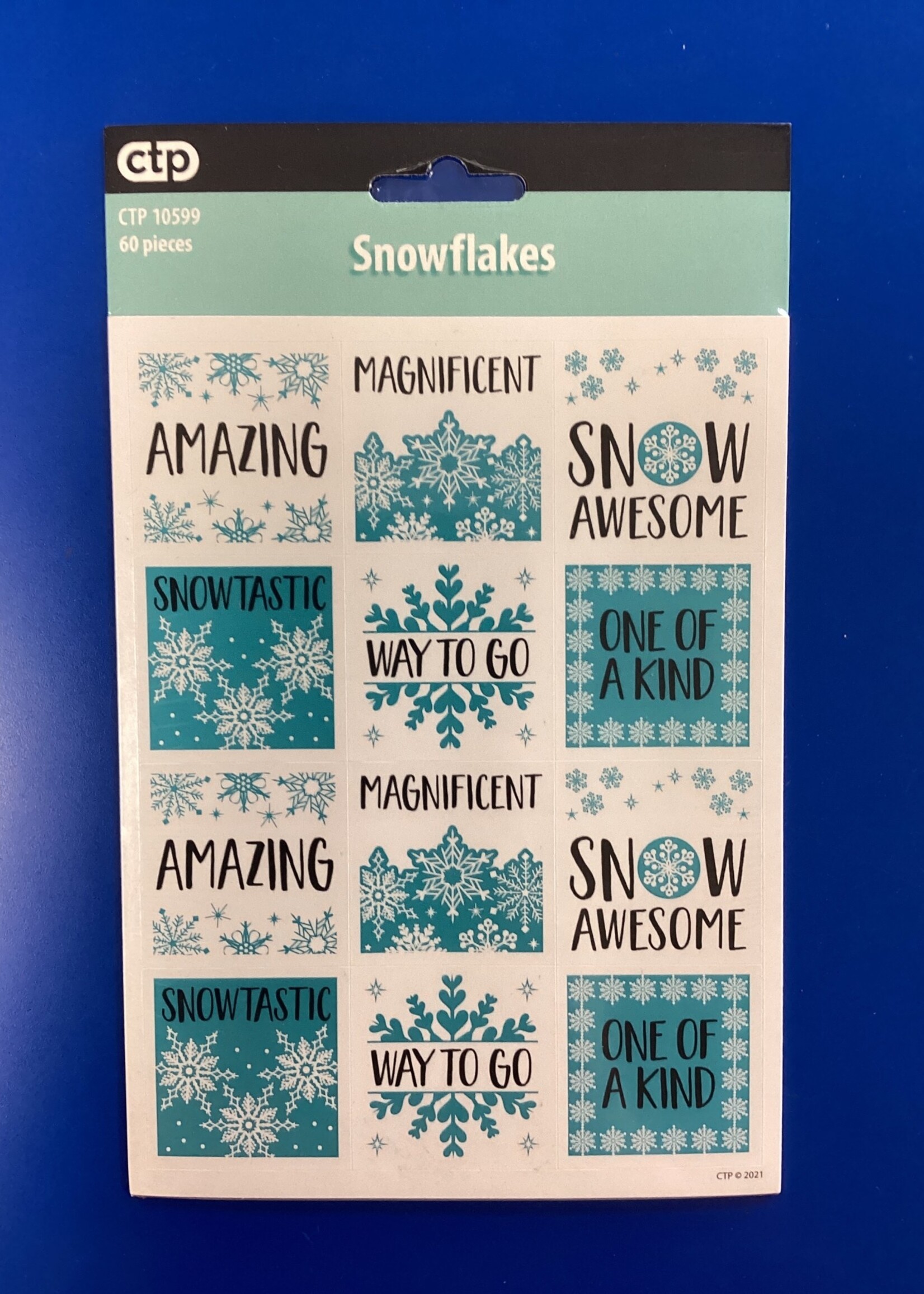 Snowflakes Rewards Stickers 60pc