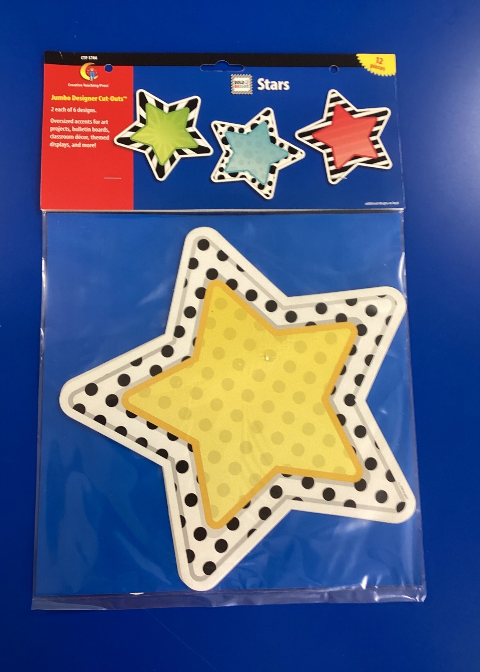 Jumbo Bold & Bright Stars Cutouts