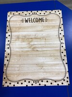 Black, White, & Wood Welcome Chart