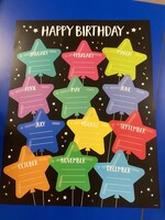 Star Bright Happy Birthday Chart