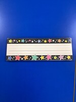 Star Bright Colorful Stars on Black Name Plate 36pk