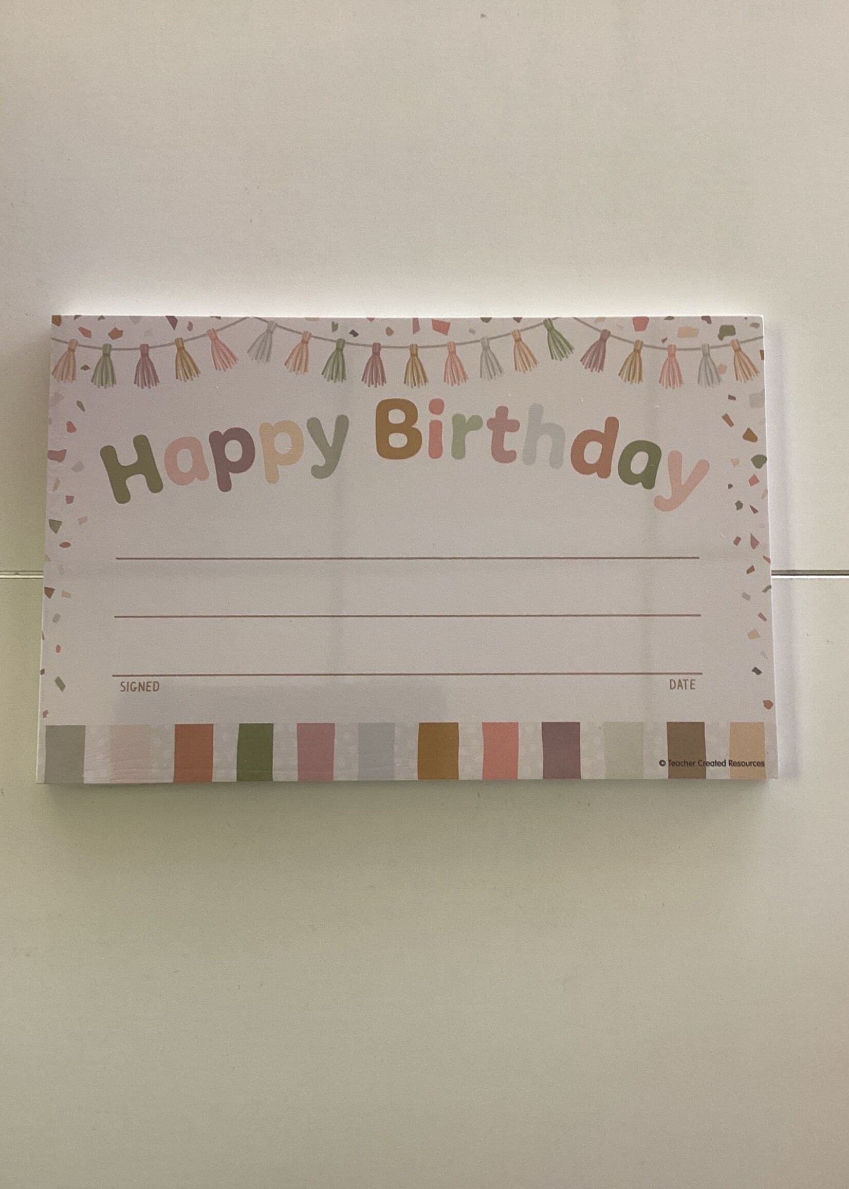 Terrazzo Tones Happy Birthday Awards 30pk