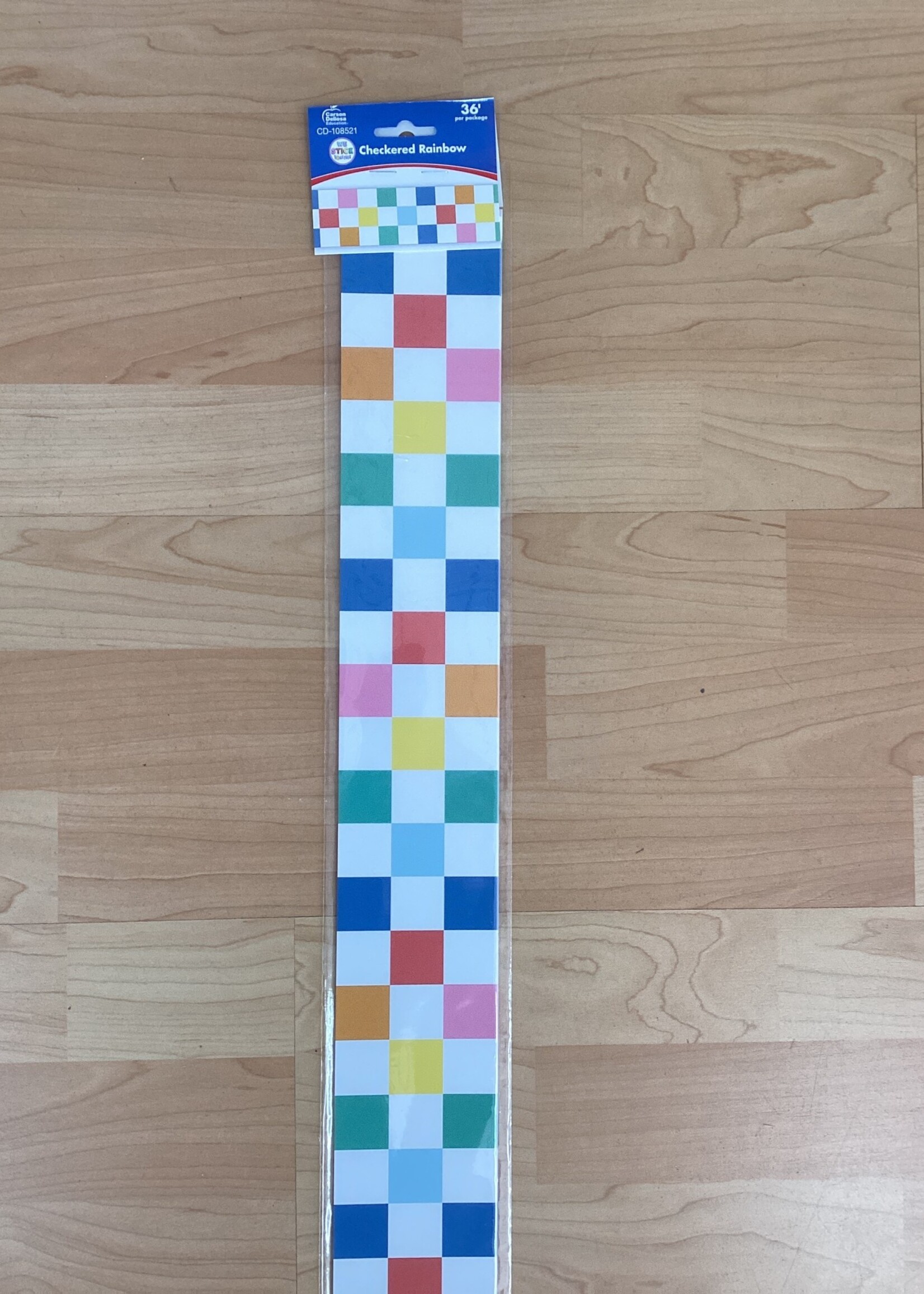 We Stick Together Checkered Rainbow Border 36'