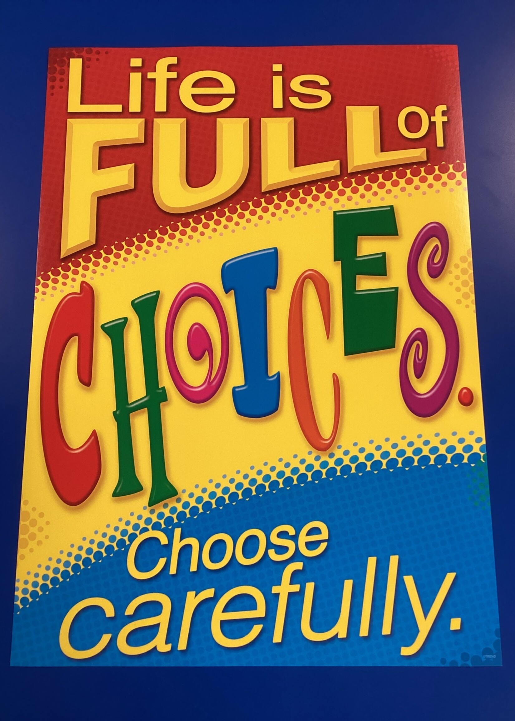 Life is Full of Choices Choose Carefully Poster