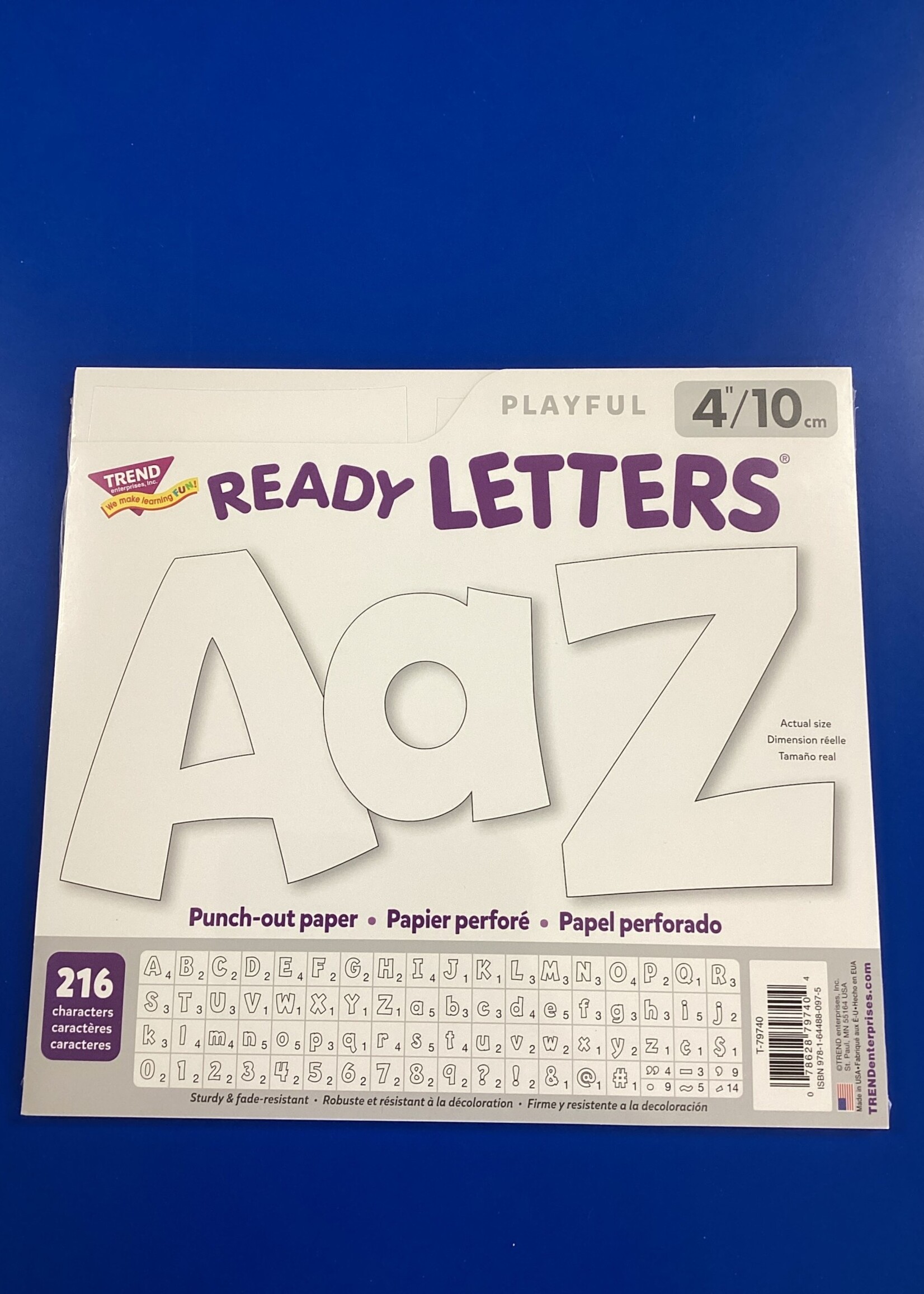 White 4" Playful Letters 216pc