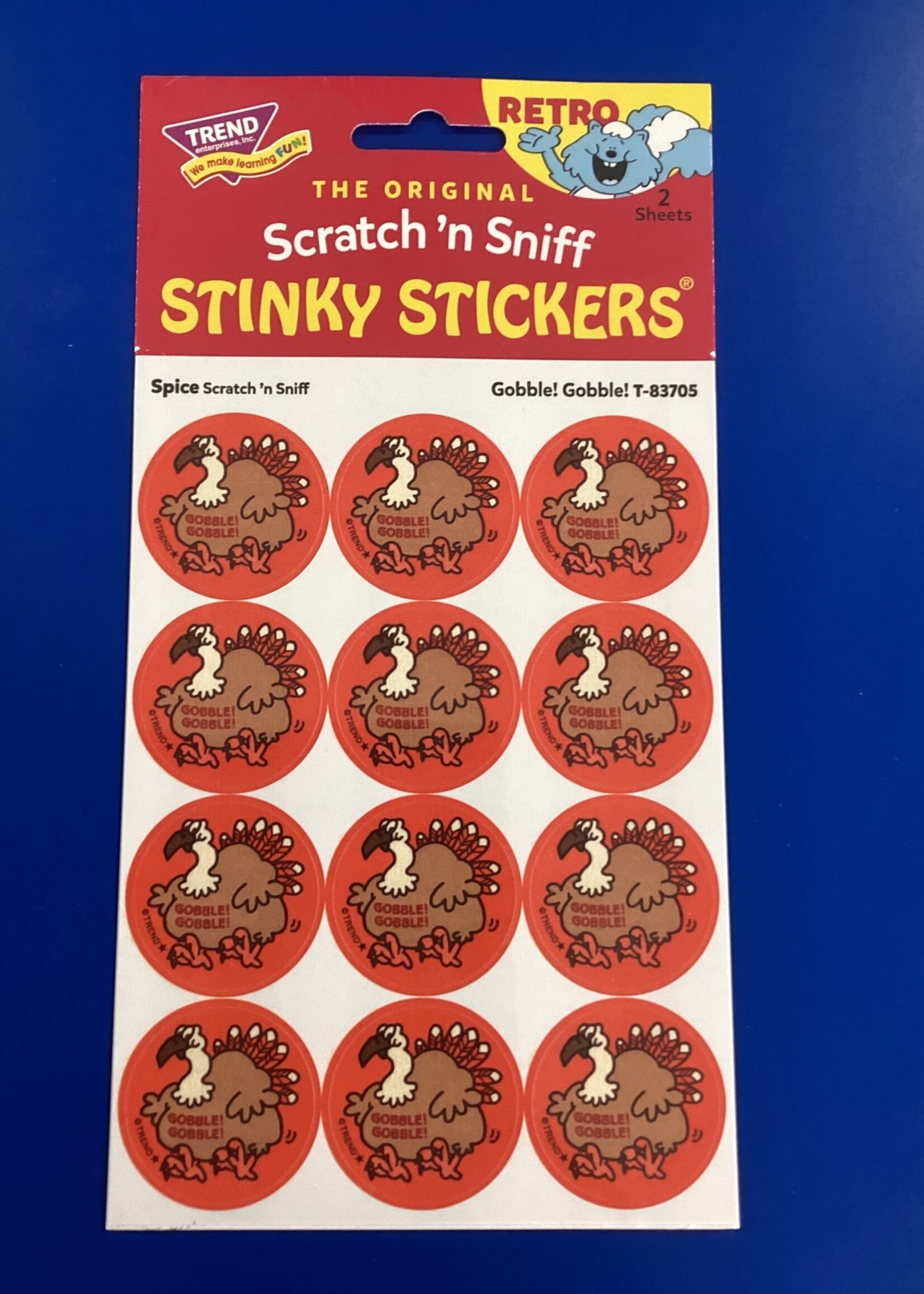Spice Turkey Retro Stinky Stickers