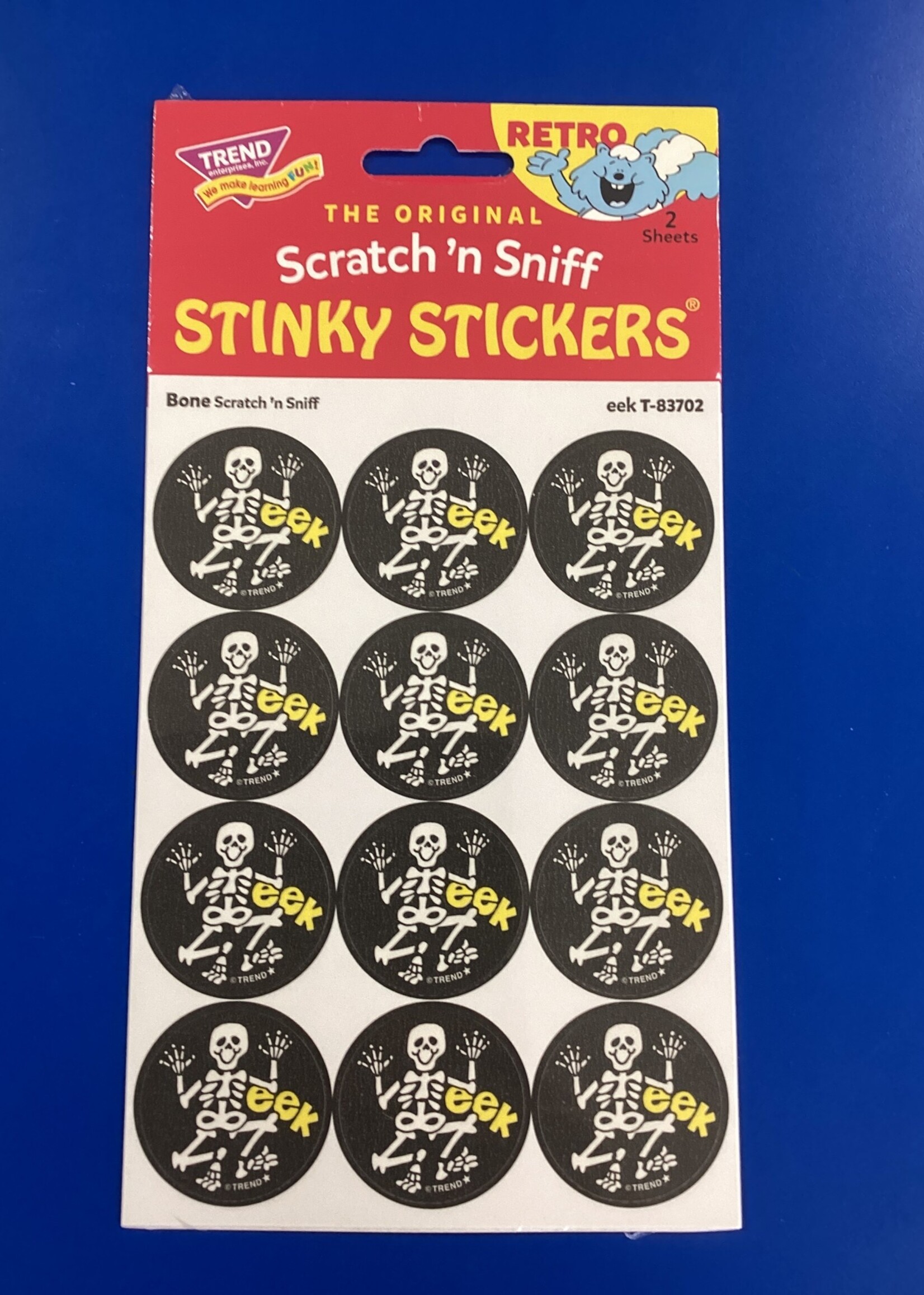Bone Retro Scratch & Sniff Halloween Stinky Stickers