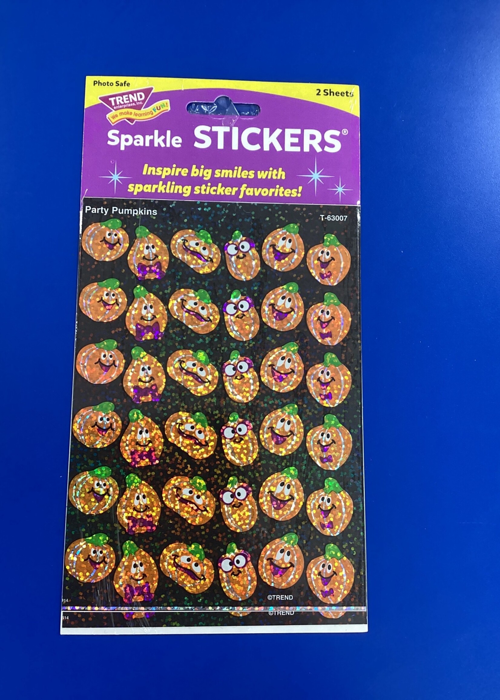 Party Pumpkins Sparkle Stickers 2 sheets