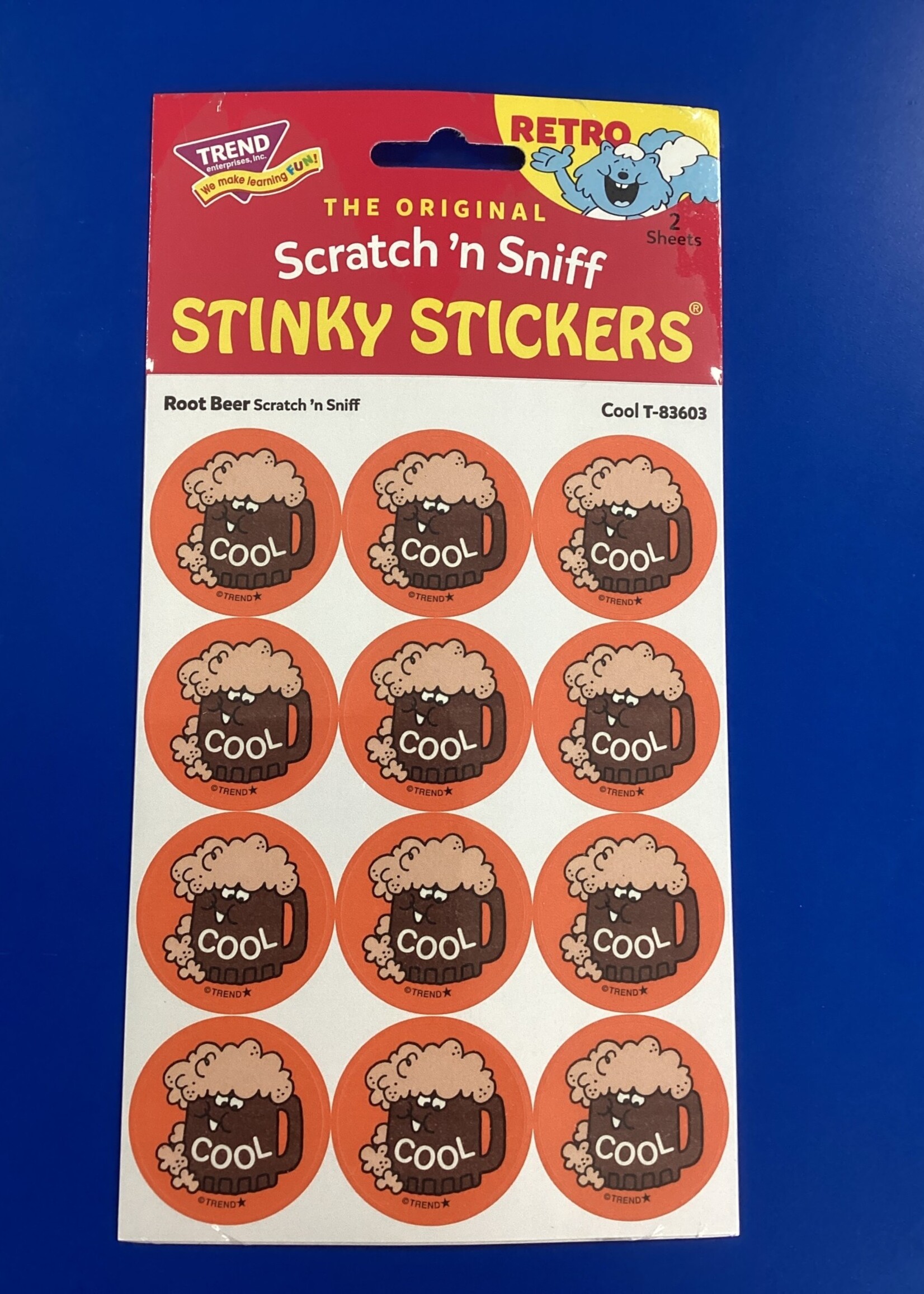 Root Beer Retro Stinky Stickers