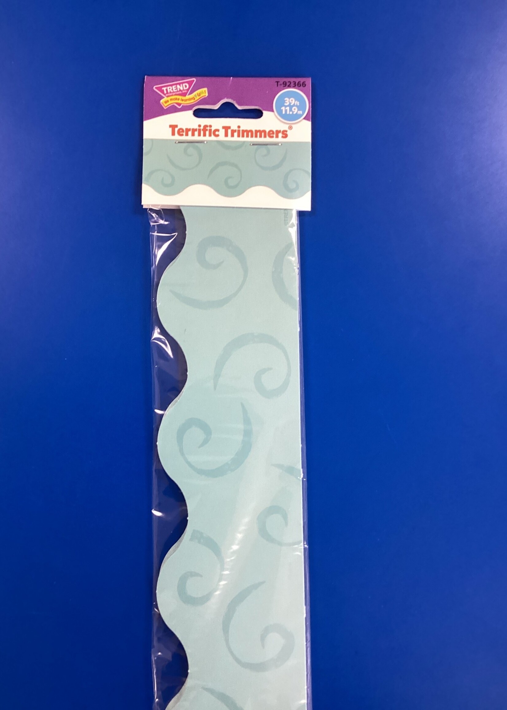 Teal Swirls Terrific Trimmers Border 39'