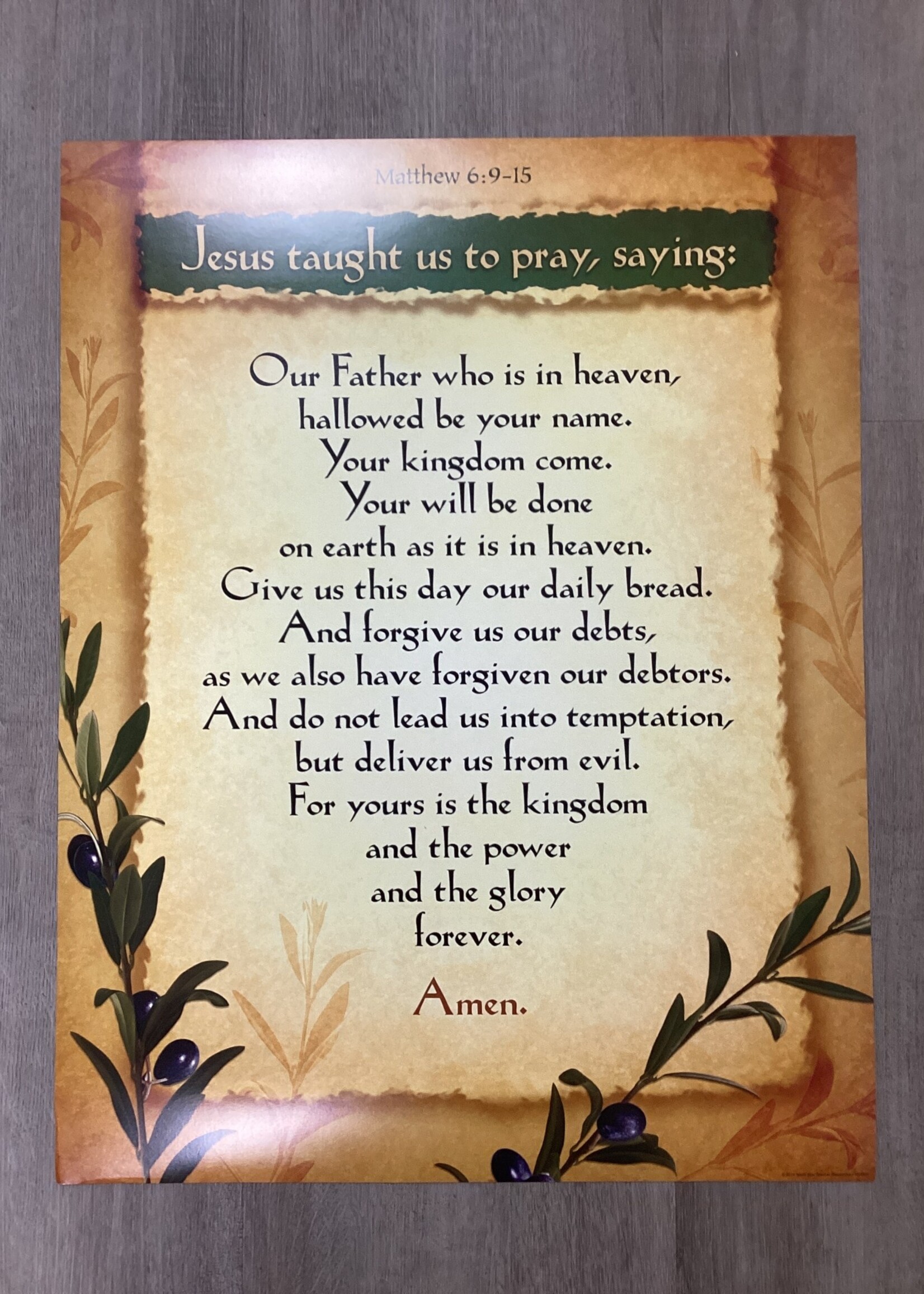 The Lord's Prayer Chart