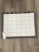 Moroccan Black Wipe-Off Calendar 28" x 22"