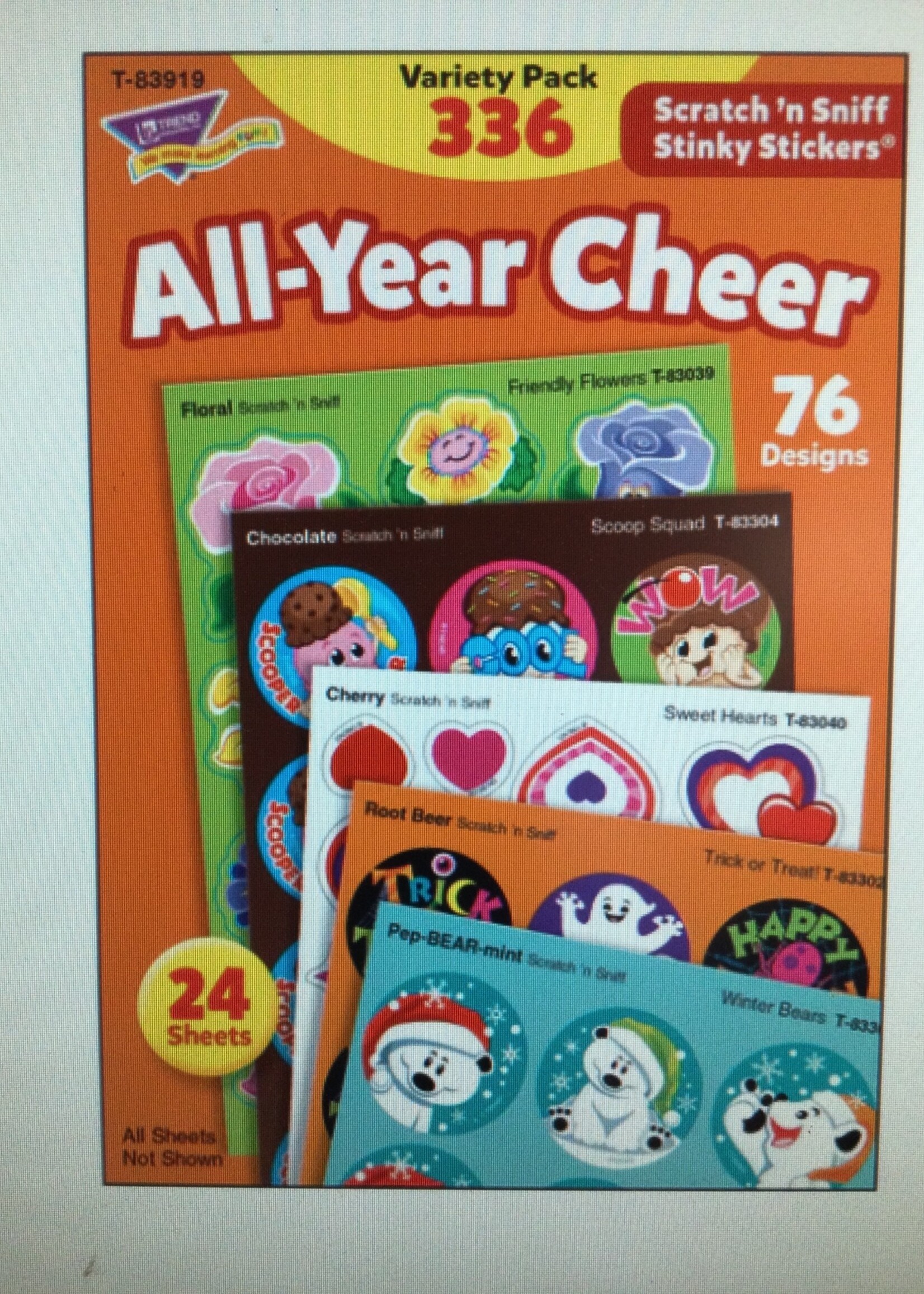 All Year Cheer Stinky Stickers 336pc