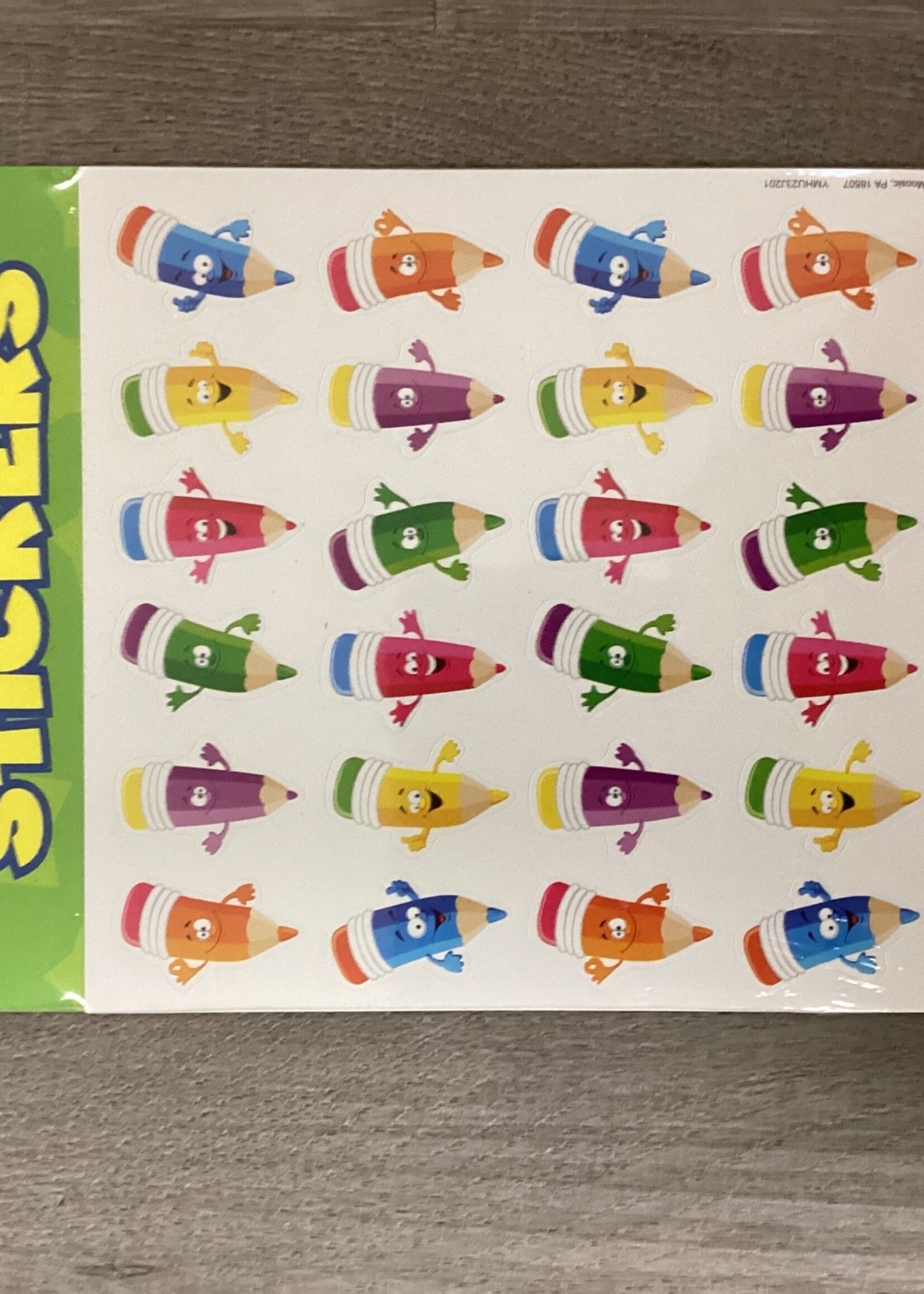 Pencil Smiley Faces Stickers