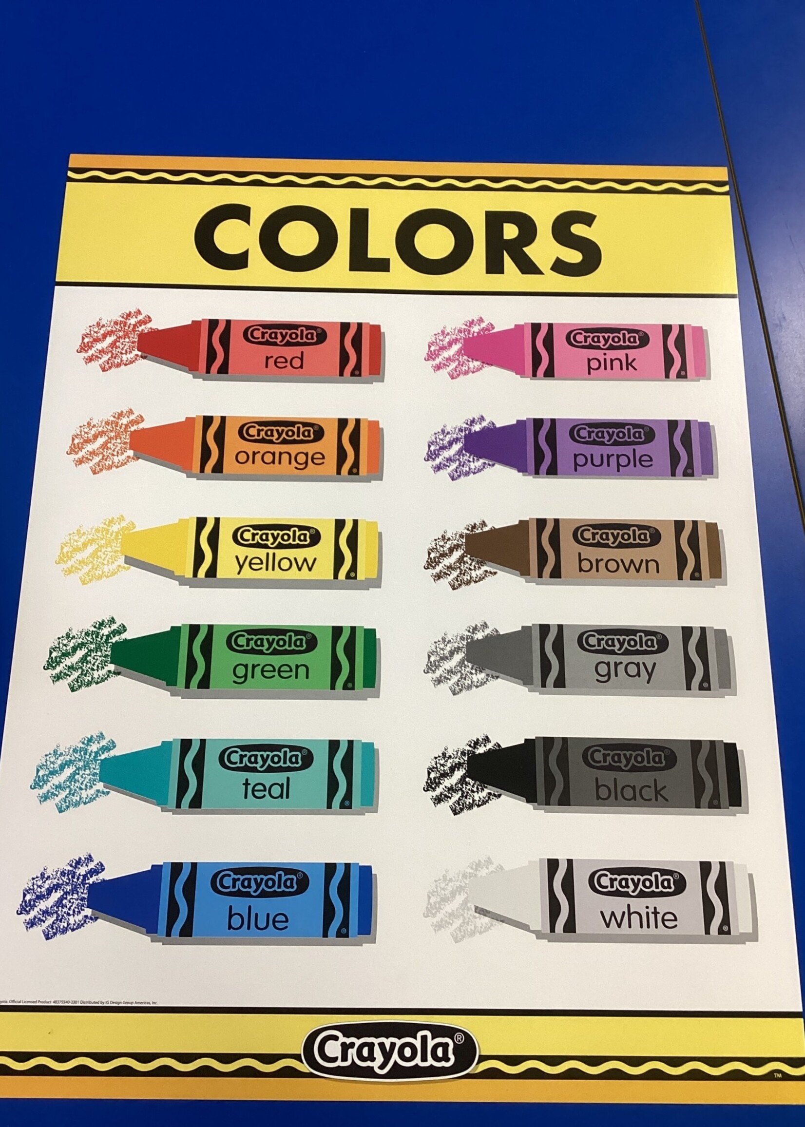 Crayola Colors Chart