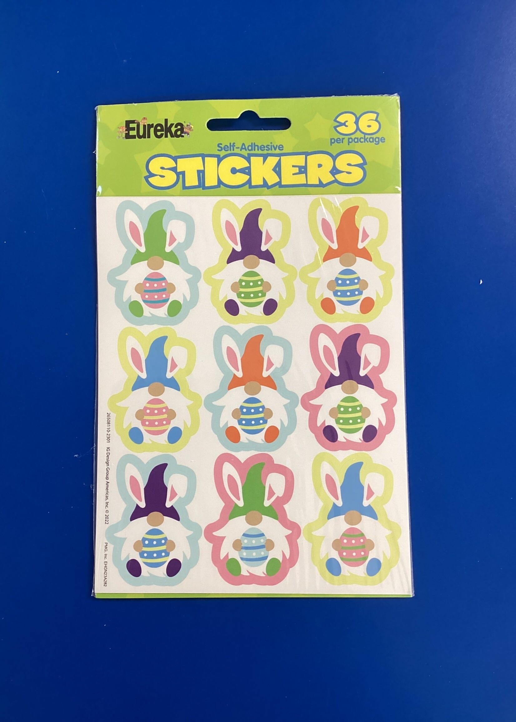 Giant Easter Gnomes Stickers 36pc