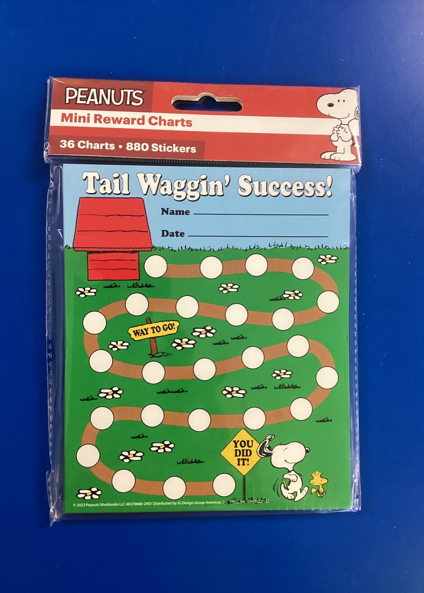 Peanuts Mini Incentive Rewards Chart With Stickers