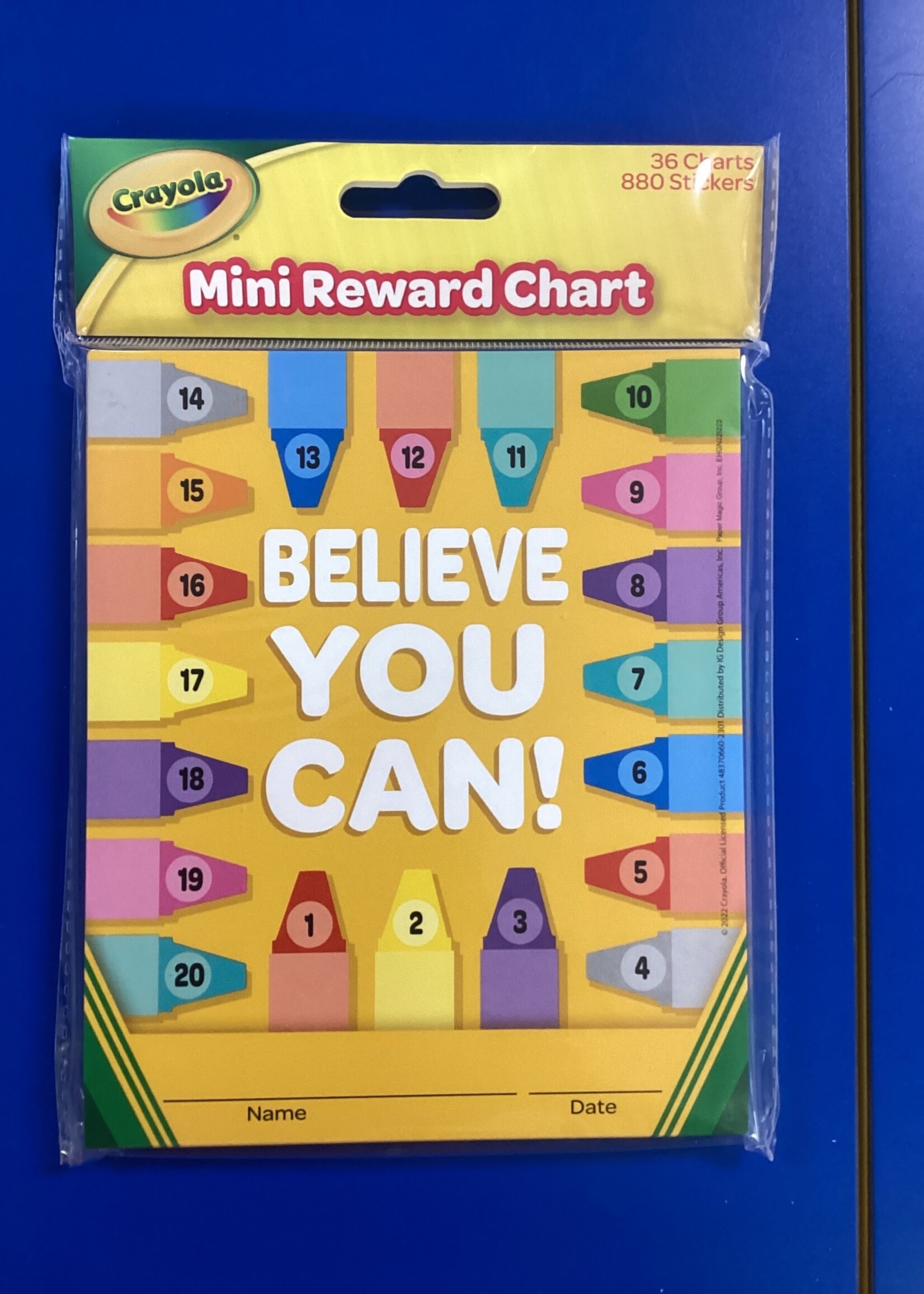 Crayola Mini Reward Incentive Chart with Stickers