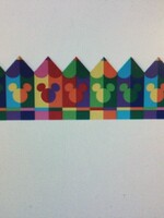 Geo Mickey Pencils Border 37'