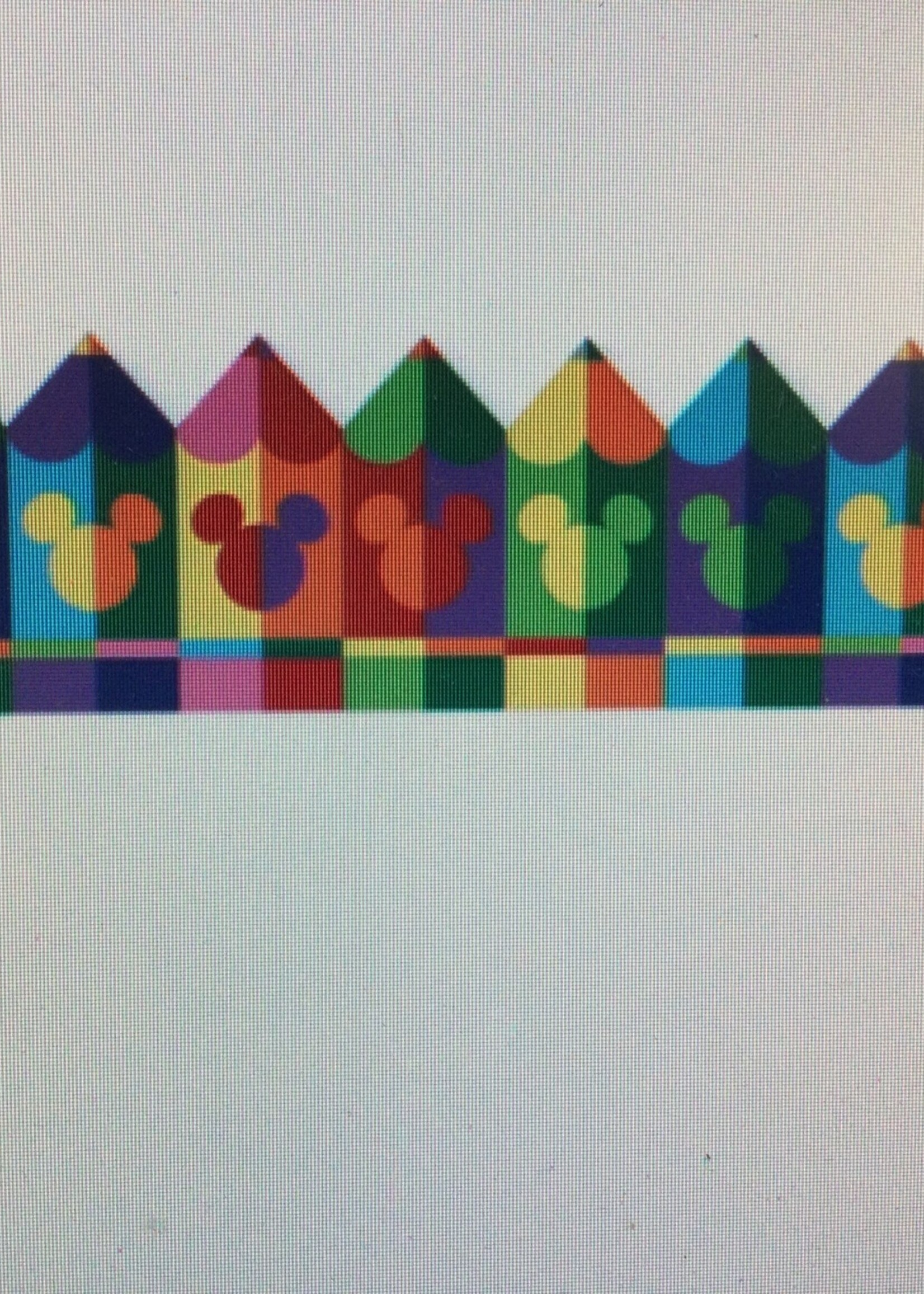 Geo Mickey Pencils Border 37'