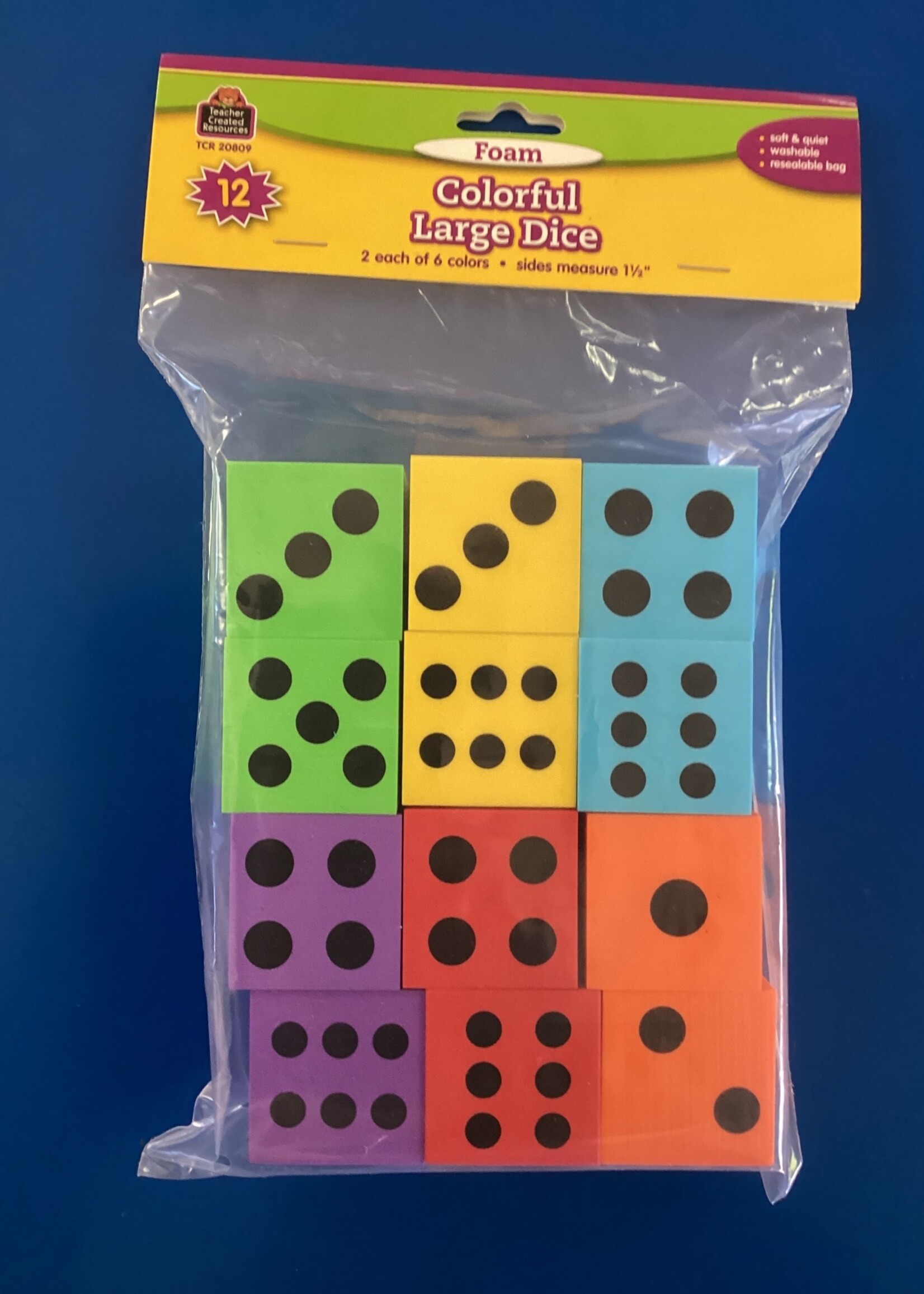 Colorful Large Dice 1 1/2”