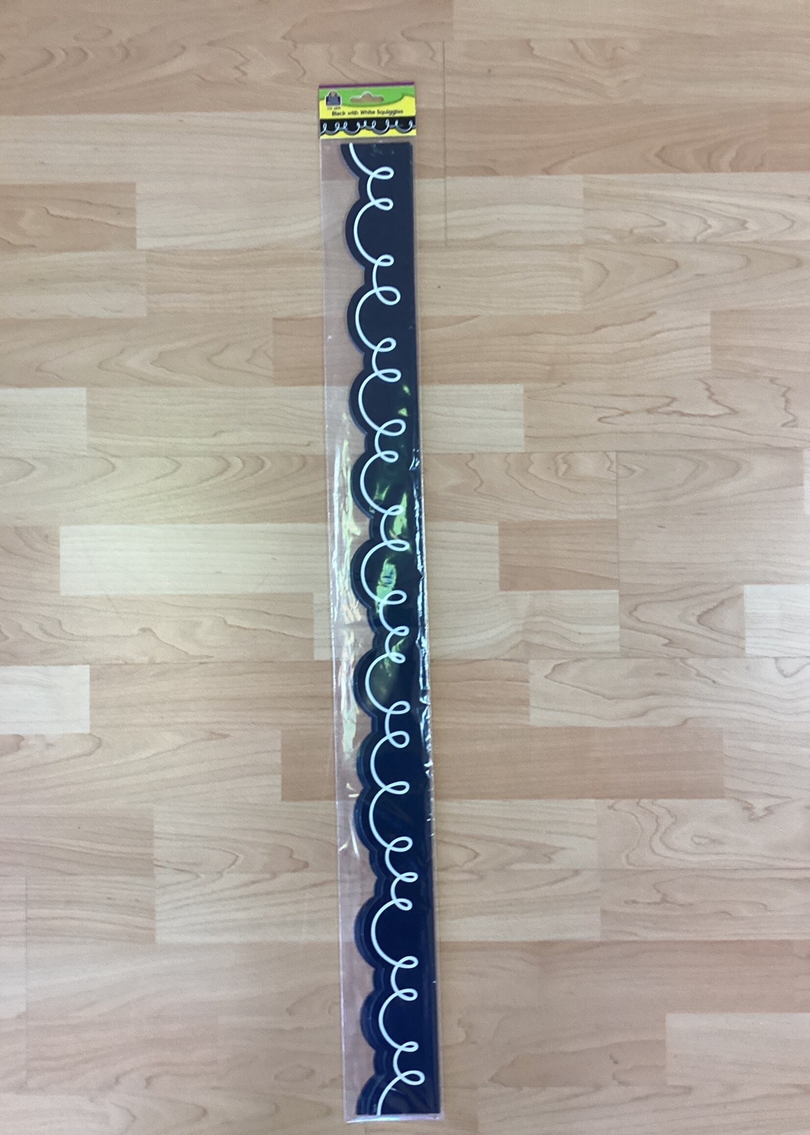 Black With White Squiggles Border 35’