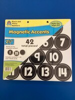 Black and White 2 1/4" Numbers Magnetic Accents 42pc