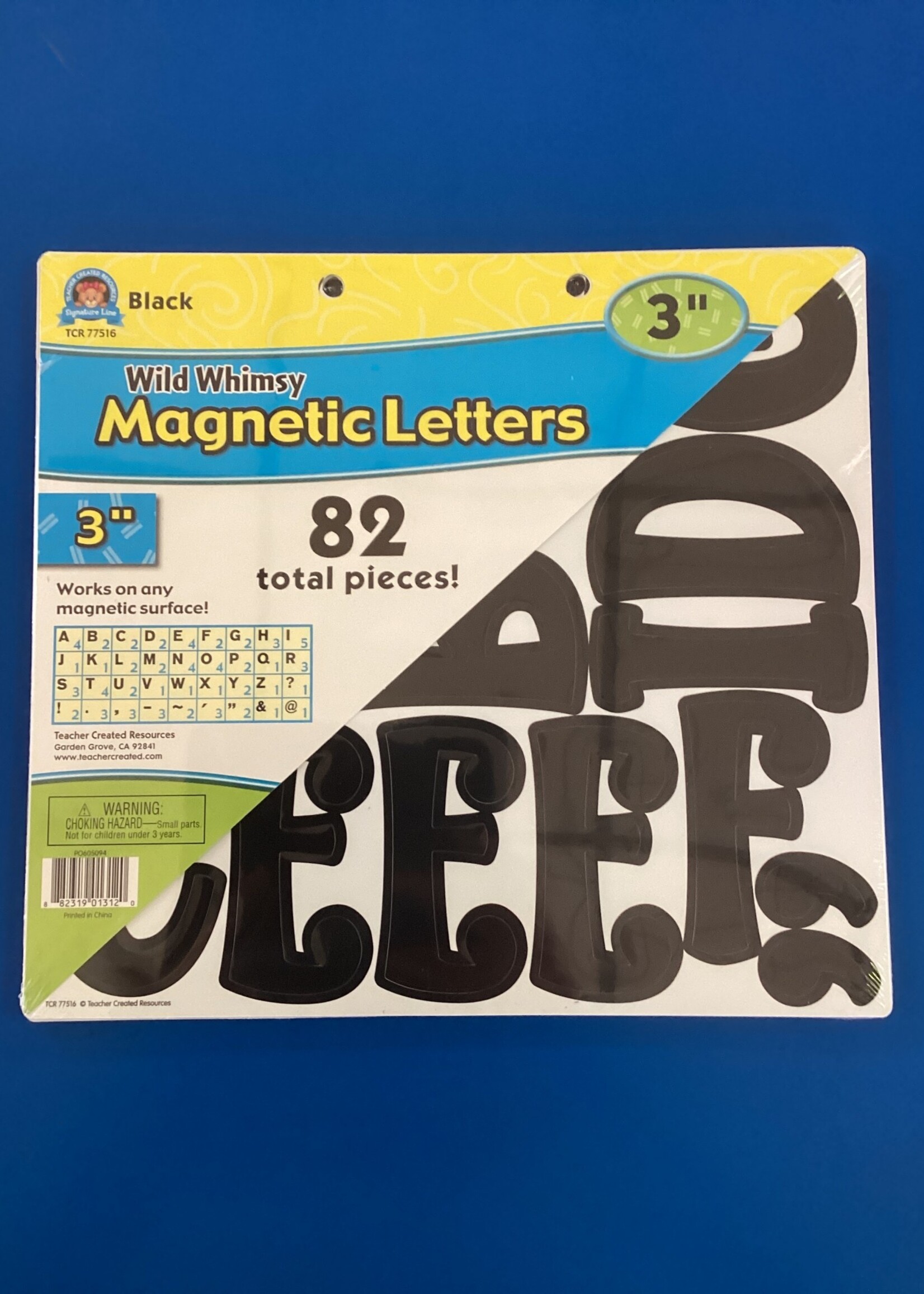 Black Wild Whimsy 3" Magnetic Letters 82pc