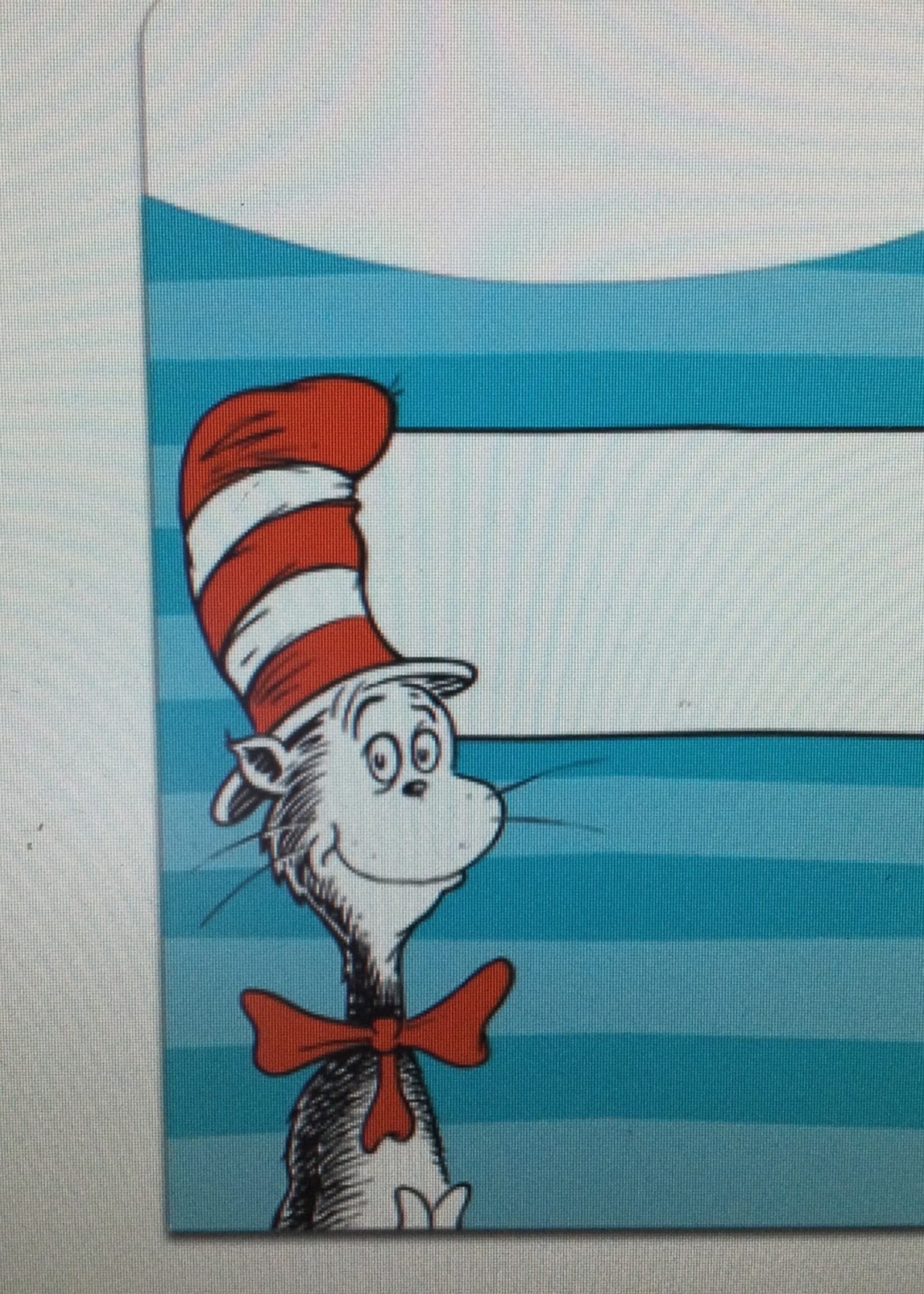 Dr. Seuss Cat in the Hat Library Pockets