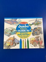 Jumbo Coloring Pad - Vehicles 50 pgs
