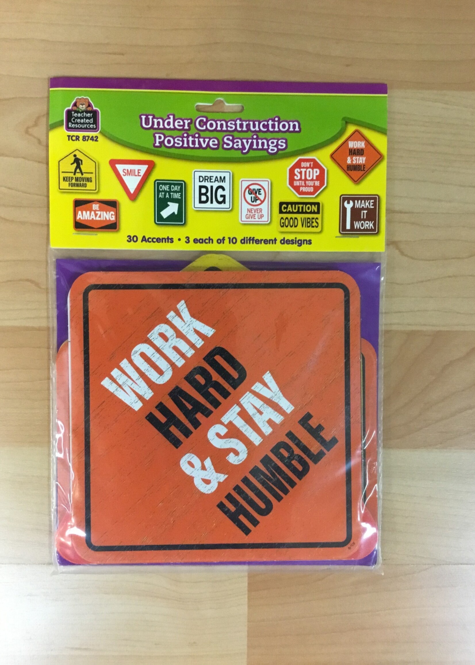 Under Construction Positive Saying Cutouts 30pc