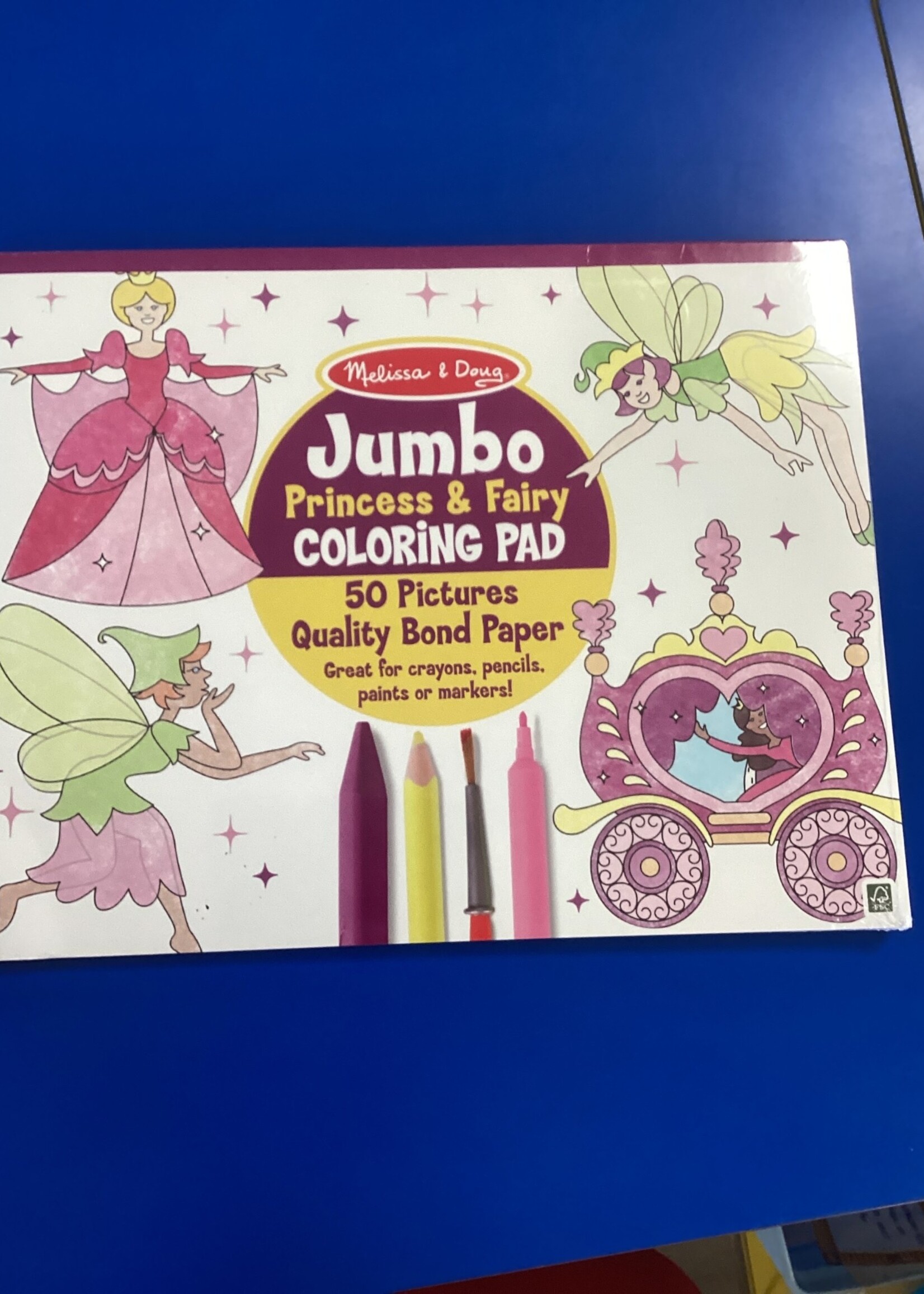 Jumbo Princess & Fairy Coloring Pad 50pgs