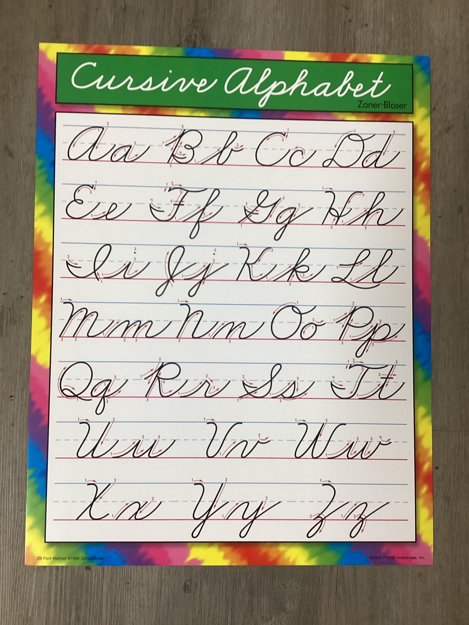 Cursive Chart - School Spot