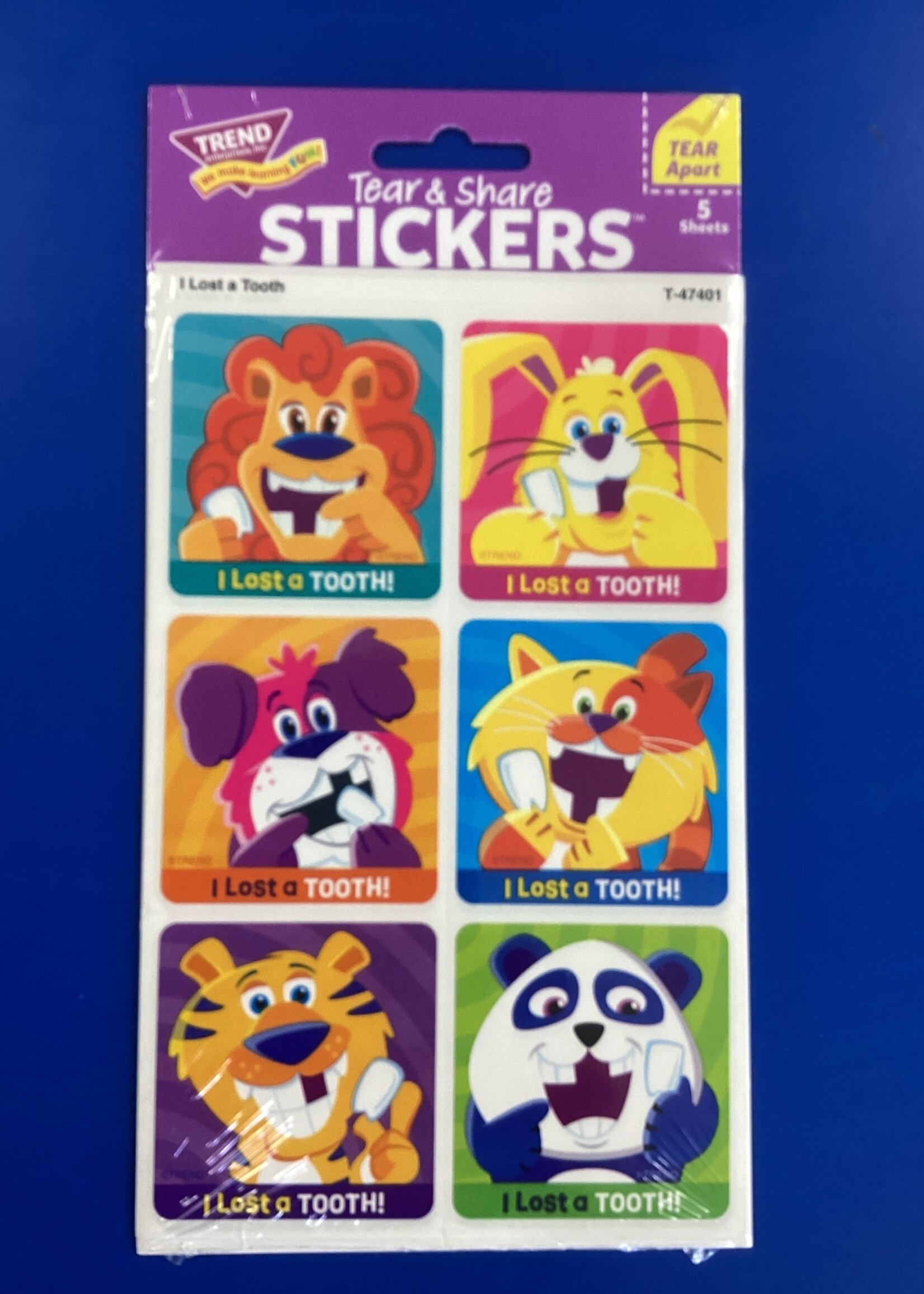 Tear & Share I Lost a Tooth Stickers 30pc