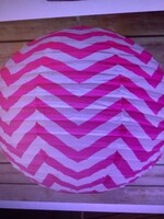 14" Fuchsia Chevron Lantern