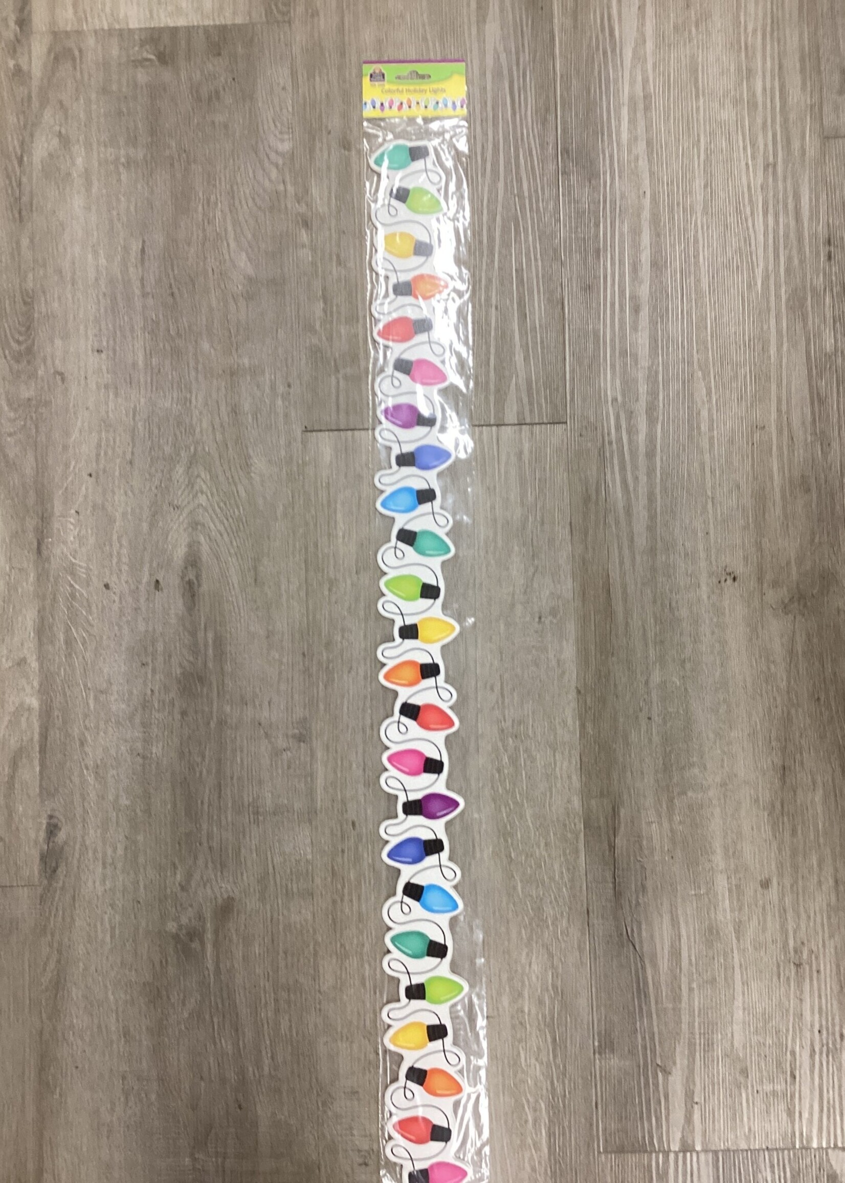 Colorful Holiday Lights Border 35'