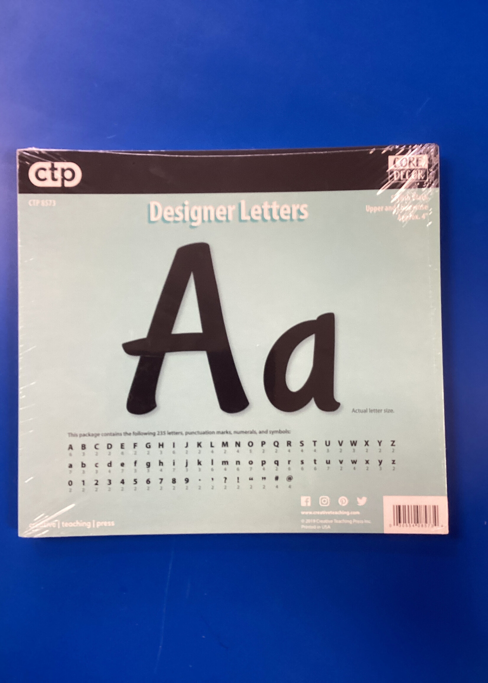 Stylish Black 4" Letters